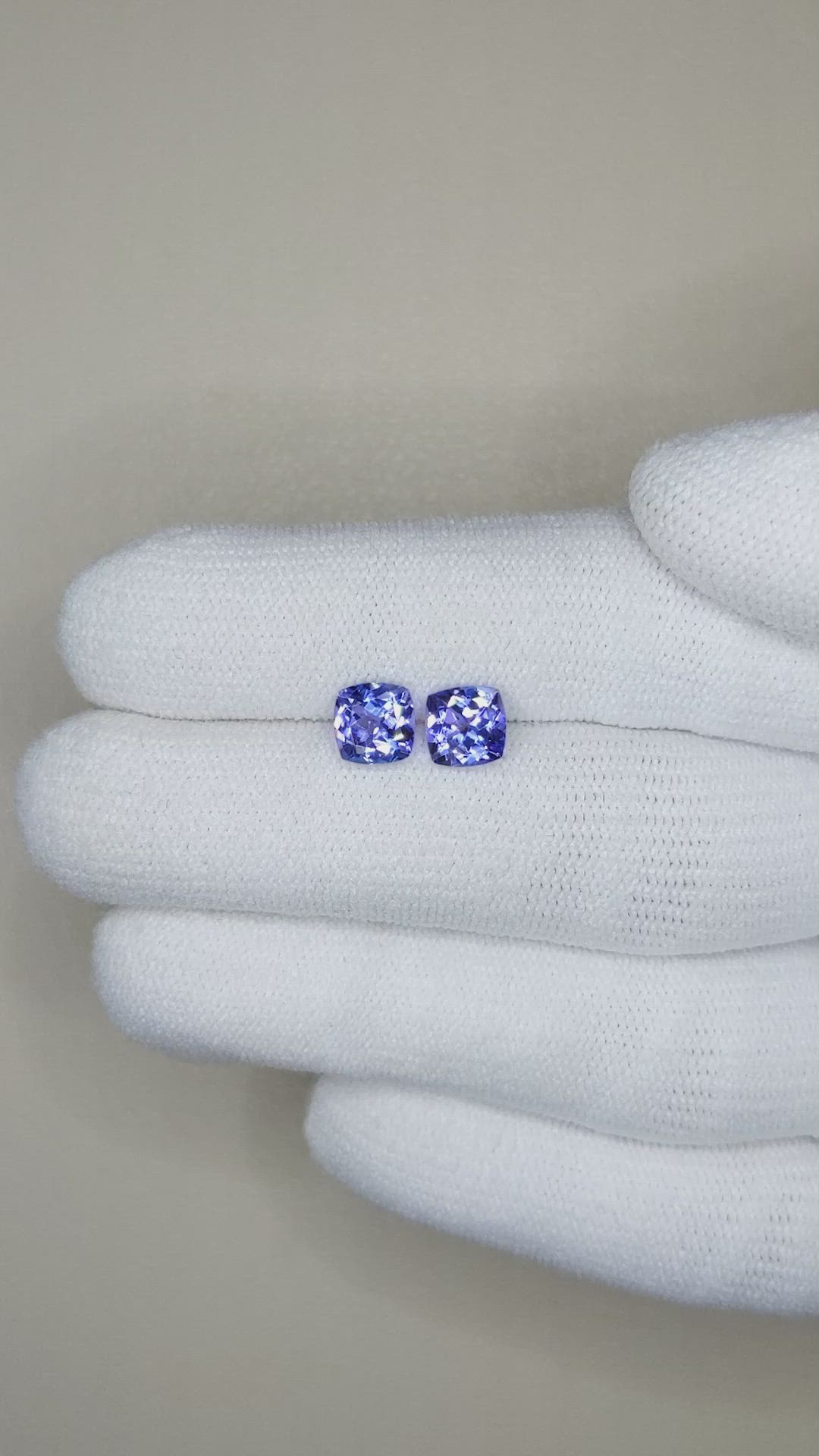 1.92 Ct.Tw.Total Carat Weight Tanzanite Pair from Tanzania Size Video