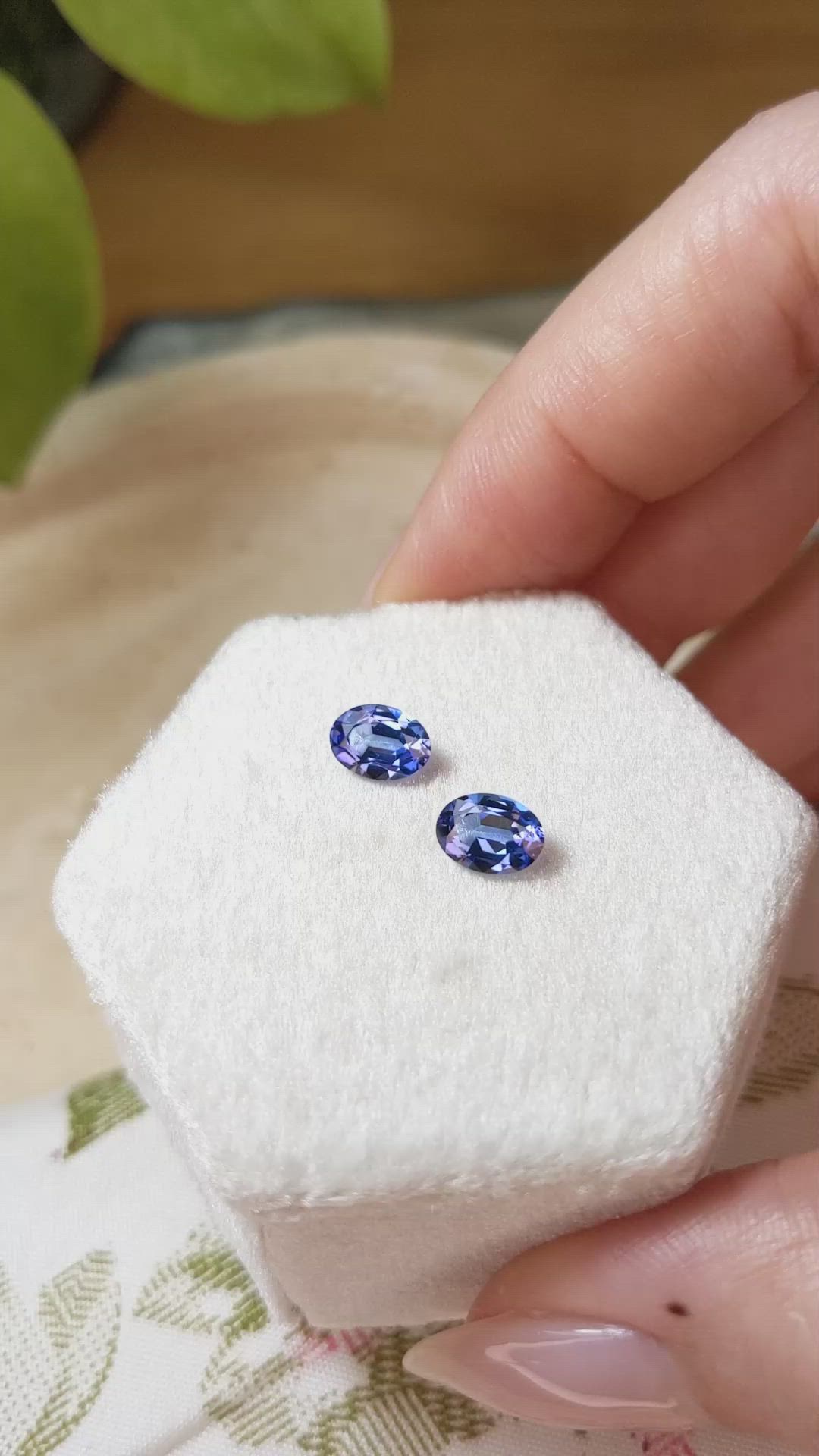 1.50 Ct.Tw.Total Carat Weight Tanzanite Pair from Tanzania Size Video