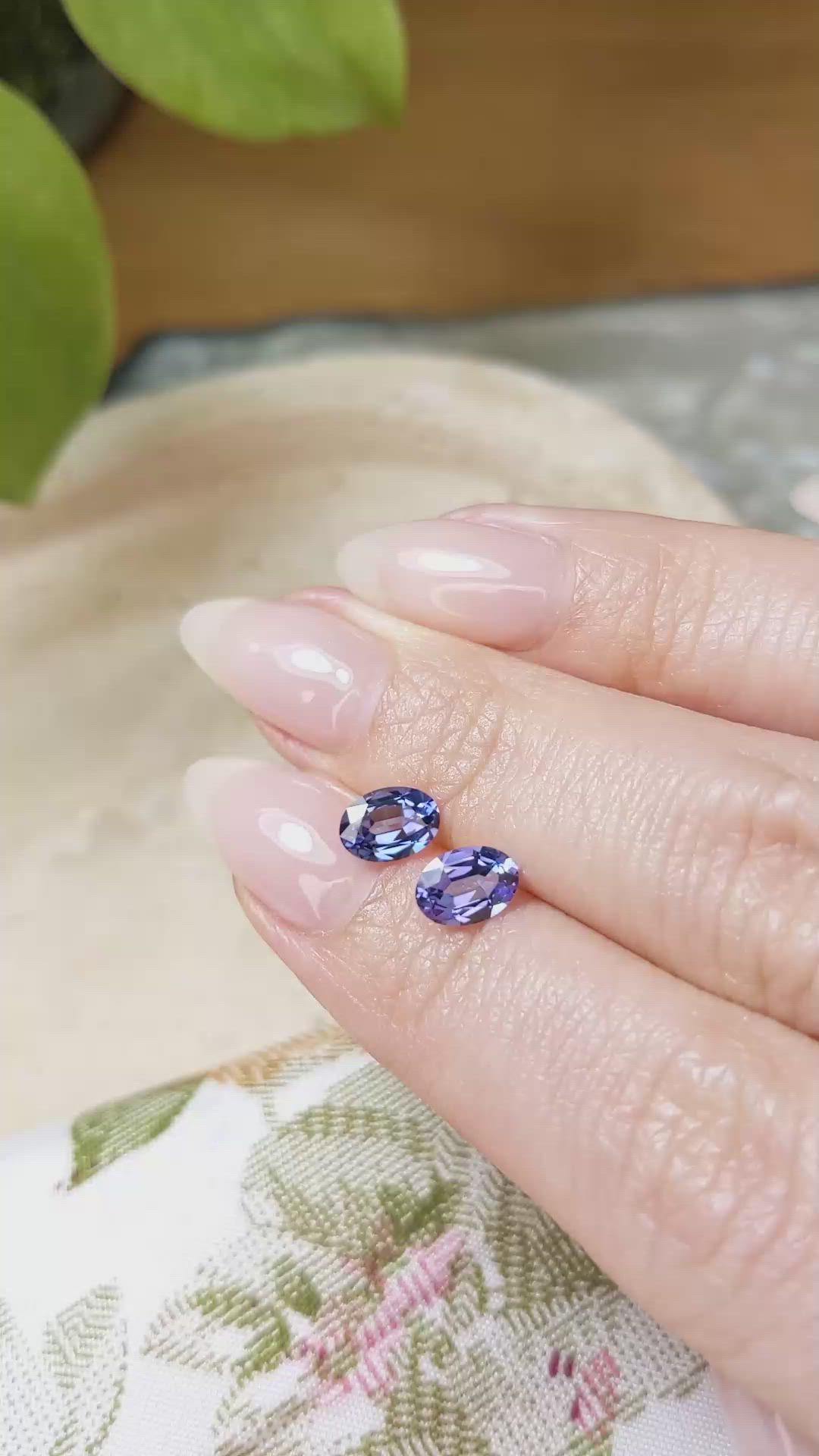 1.50 Ct.Tw.Total Carat Weight Tanzanite Pair from Tanzania Size Video