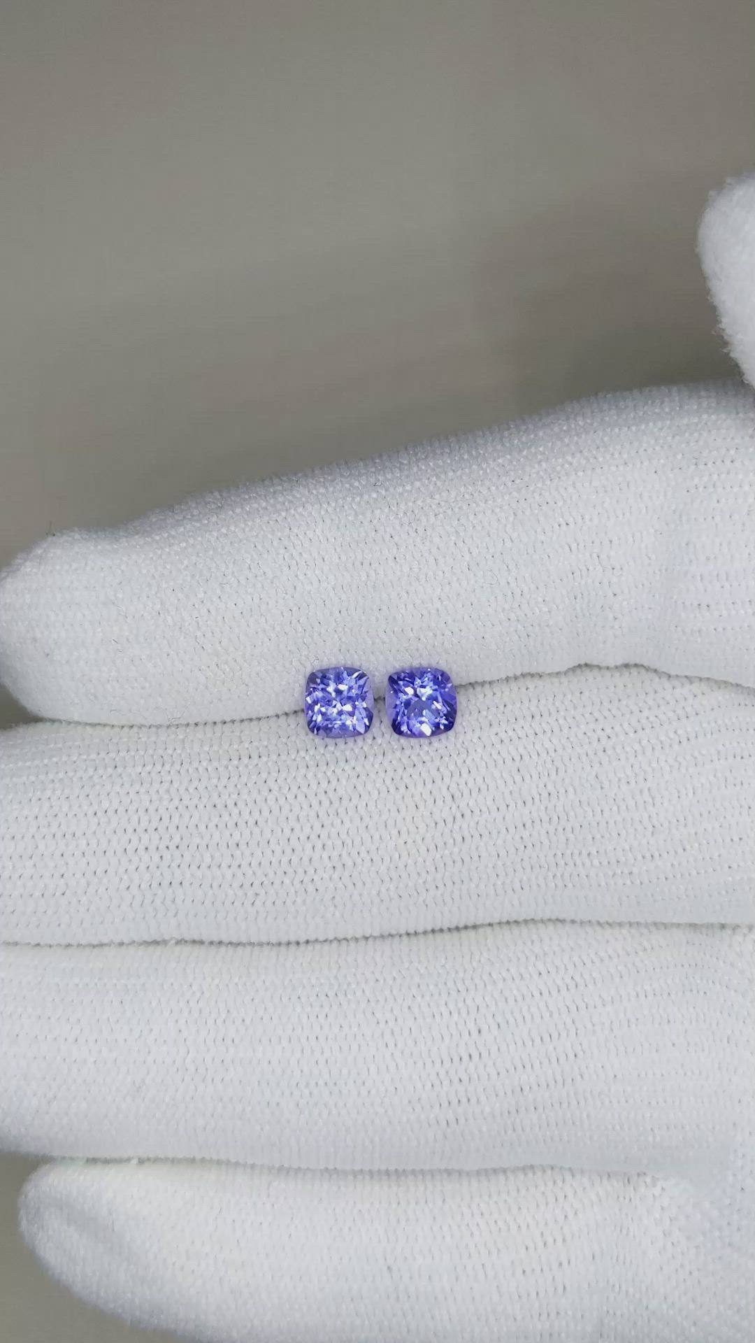 1.14 Ct.Tw.Total Carat Weight Tanzanite Pair from Tanzania Size Video