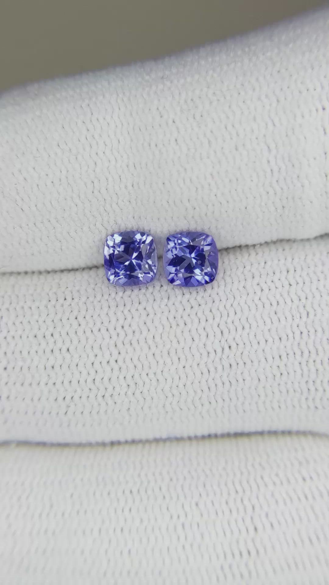 1.14 Ct.Tw.Total Carat Weight Tanzanite Pair from Tanzania Size Video