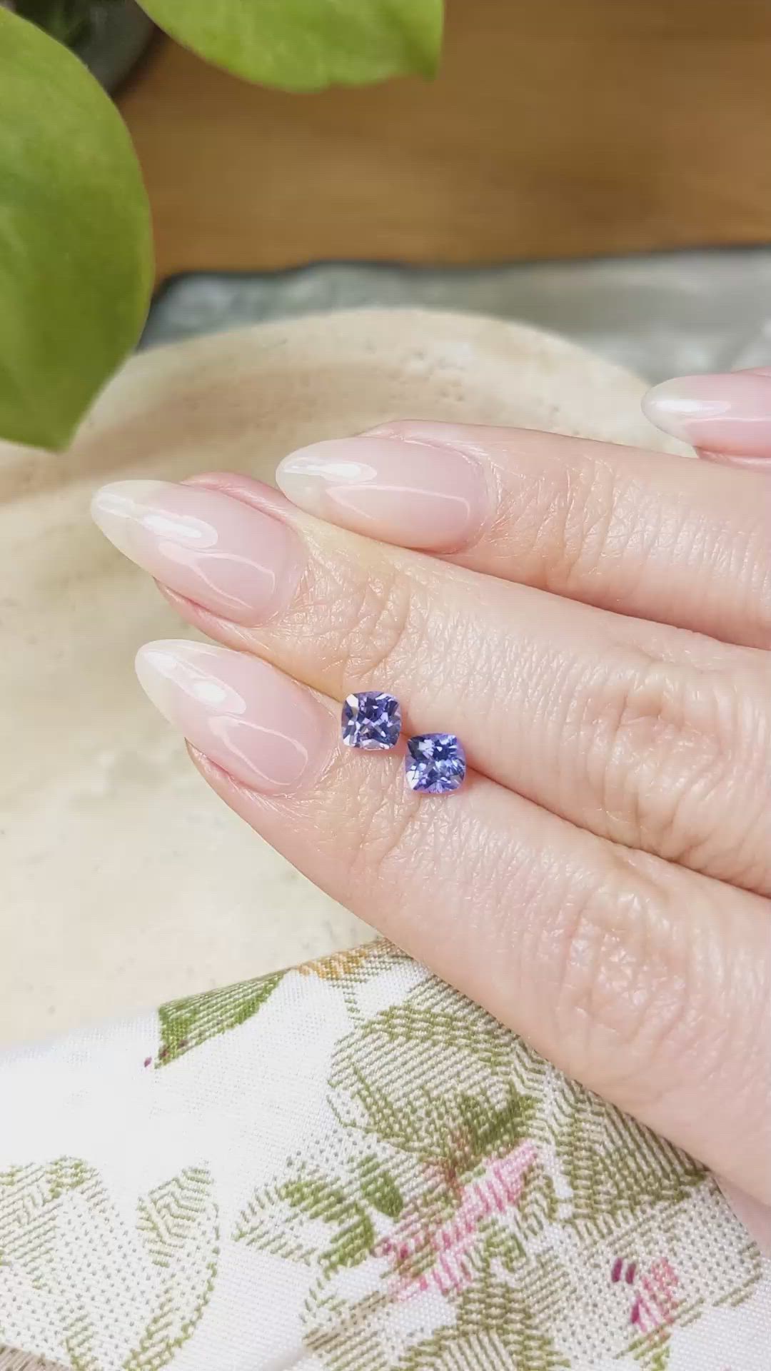 1.14 Ct.Tw.Total Carat Weight Tanzanite Pair from Tanzania Size Video