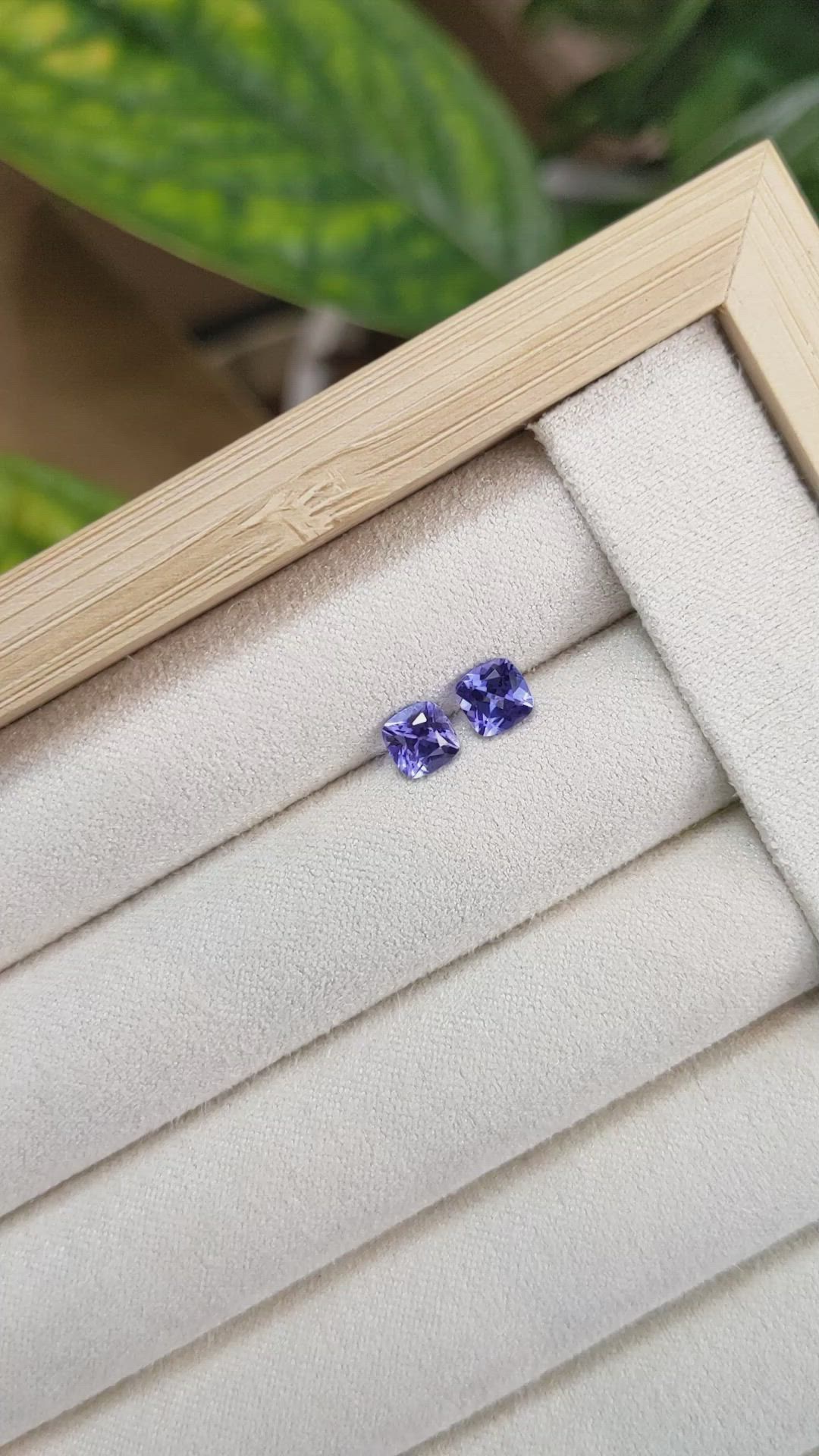 1.31 Ct.Tw.Total Carat Weight Tanzanite Pair from Tanzania Size Video