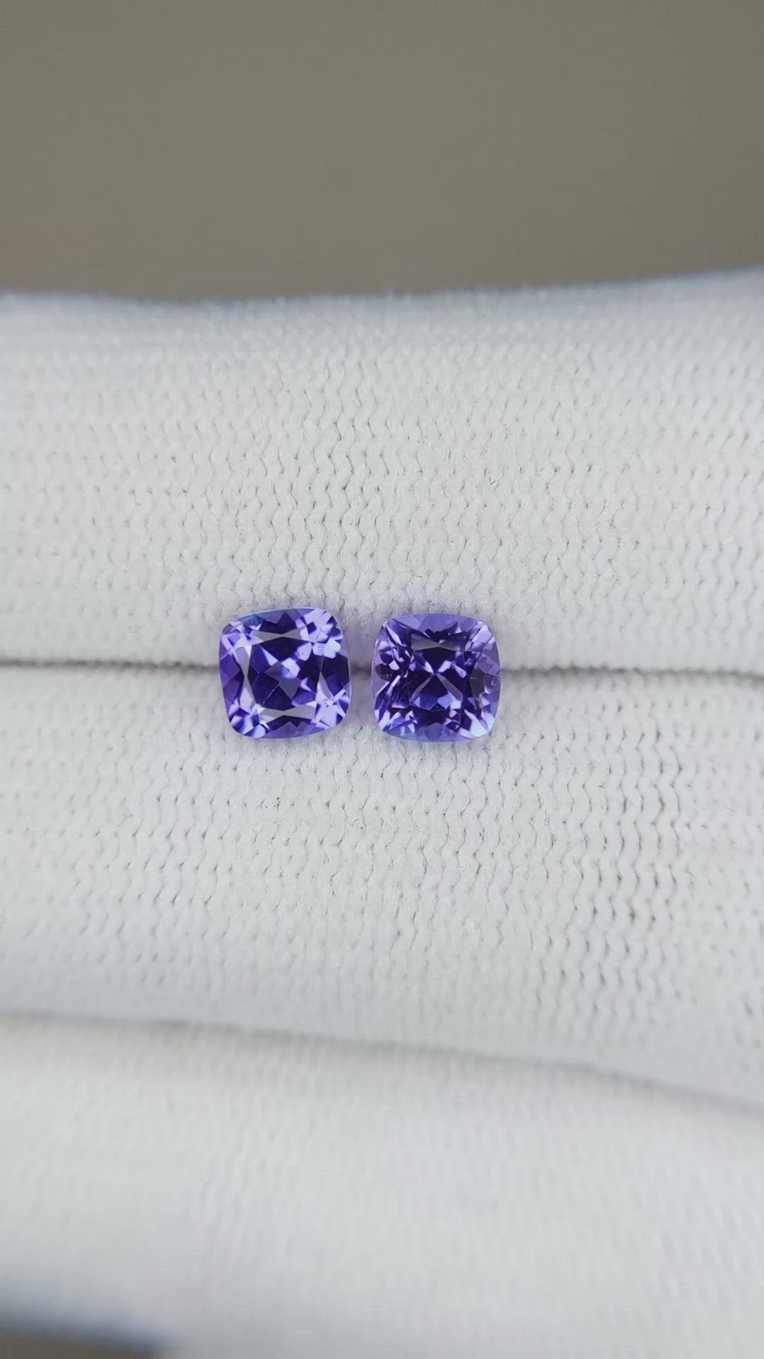 1.31 Ct.Tw.Total Carat Weight Tanzanite Pair from Tanzania Size Video