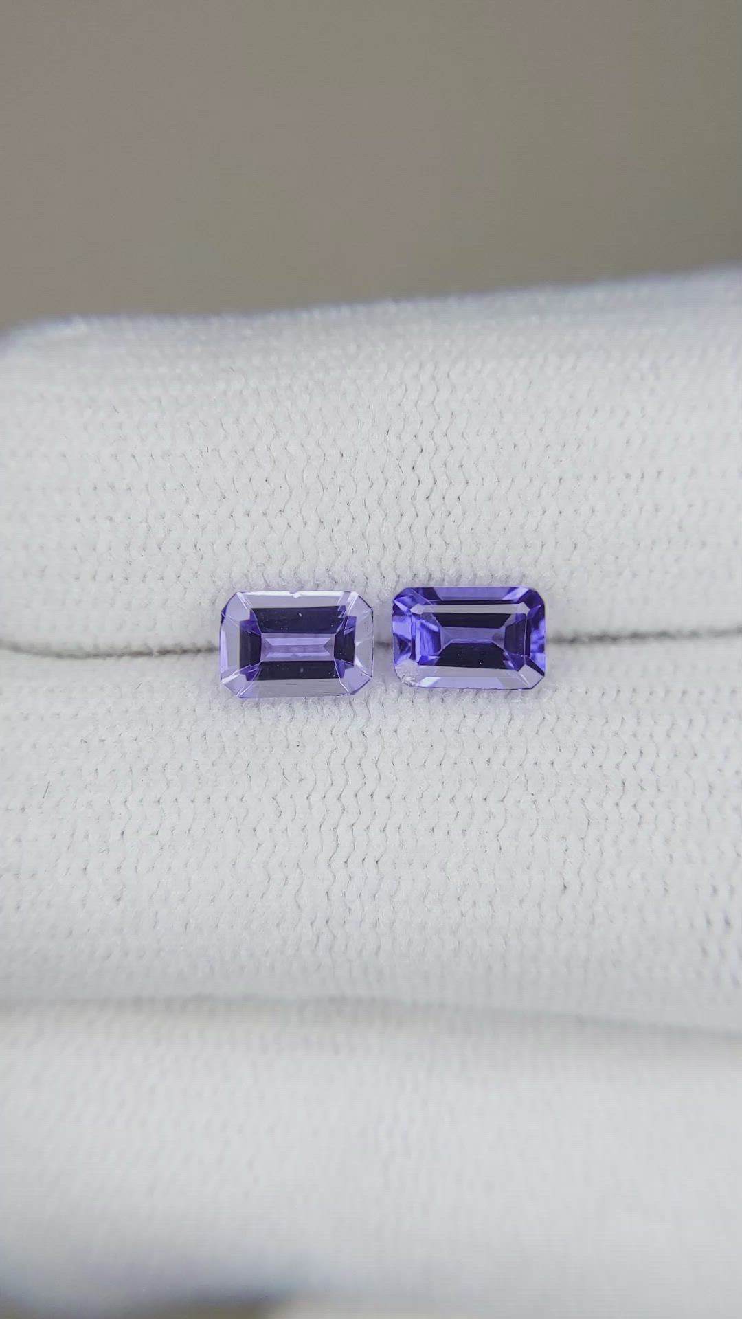 1.18 Ct.Tw.Total Carat Weight Tanzanite Pair from Tanzania Size Video