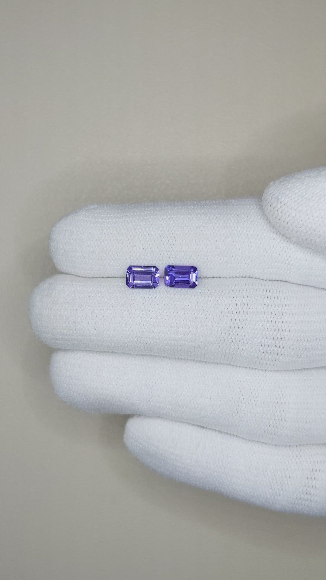 1.18 Ct.Tw.Total Carat Weight Tanzanite Pair from Tanzania Size Video