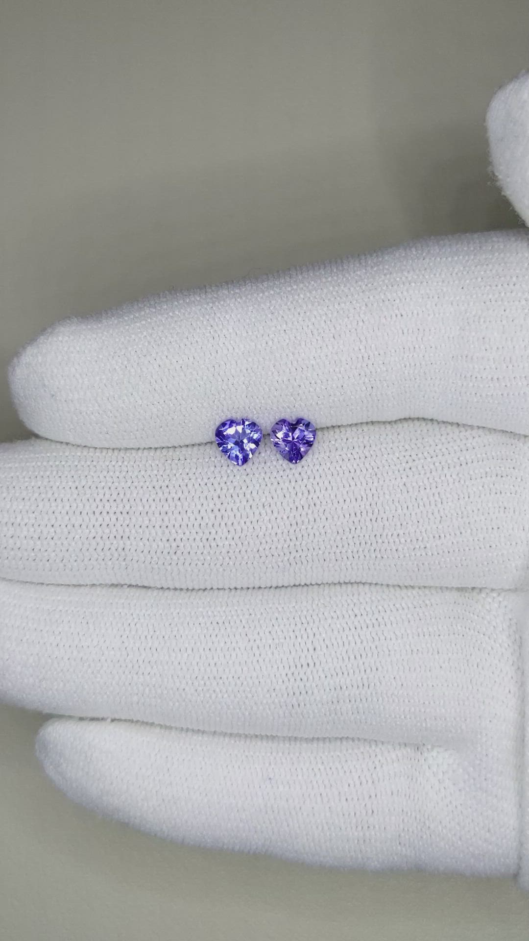 0.85 Ct.Tw.Total Carat Weight Tanzanite Pair from Tanzania Size Video