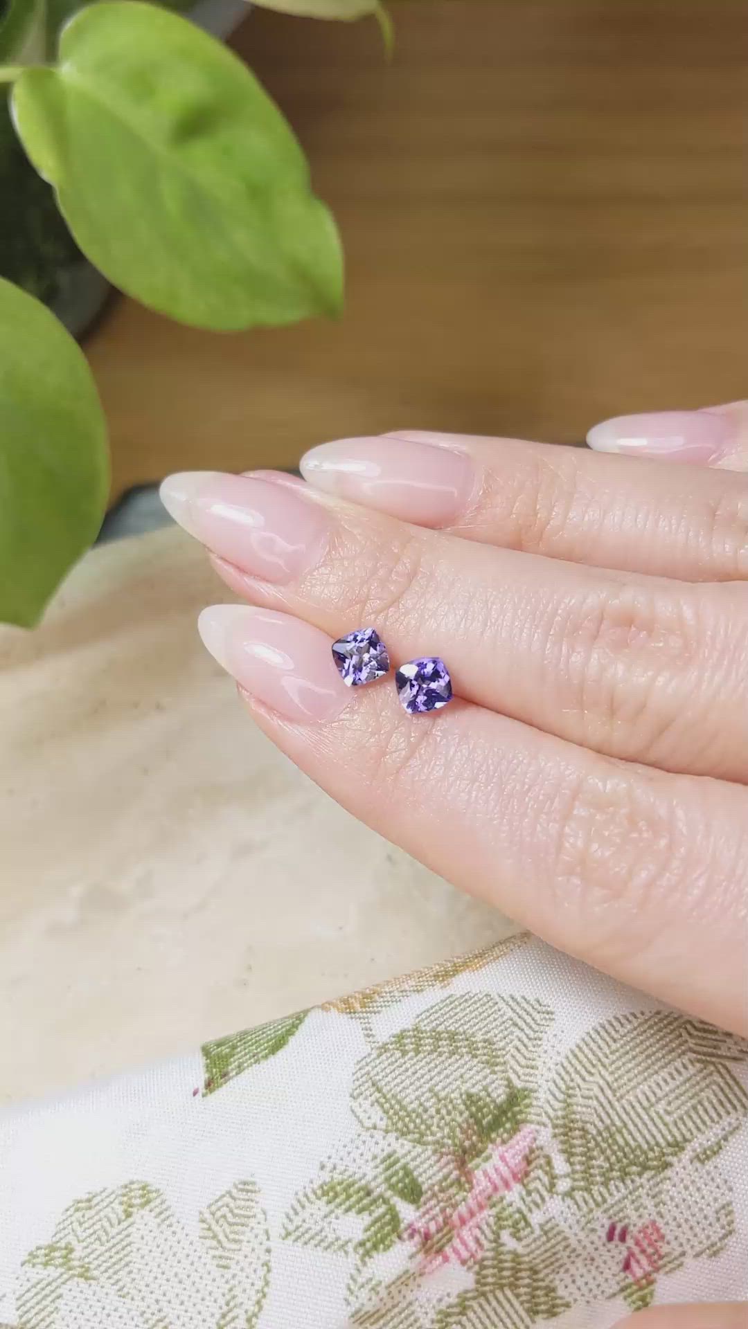 1.39 Ct.Tw.Total Carat Weight Tanzanite Pair from Tanzania Size Video