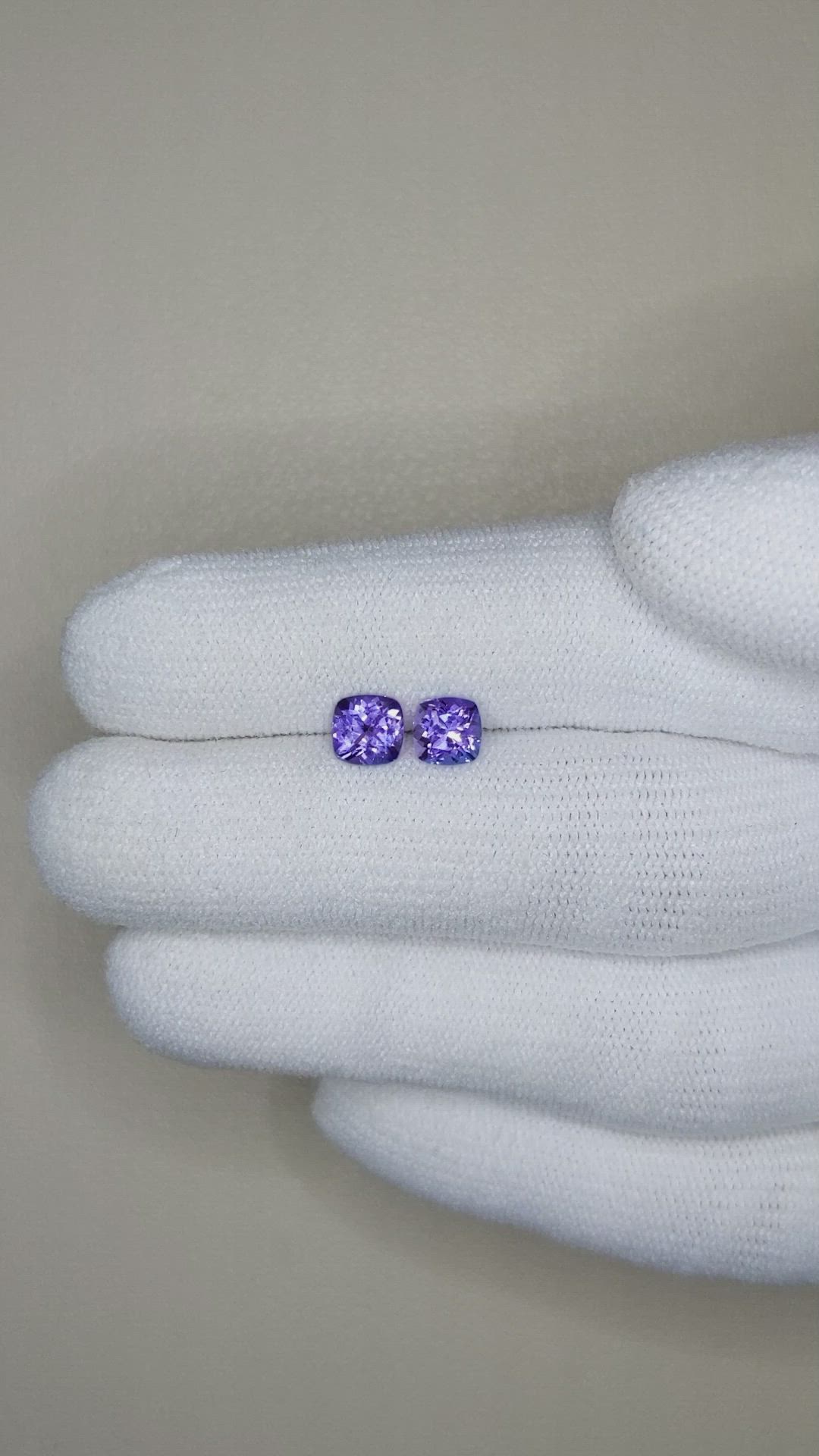 1.25 Ct.Tw.Total Carat Weight Tanzanite Pair from Tanzania Size Video