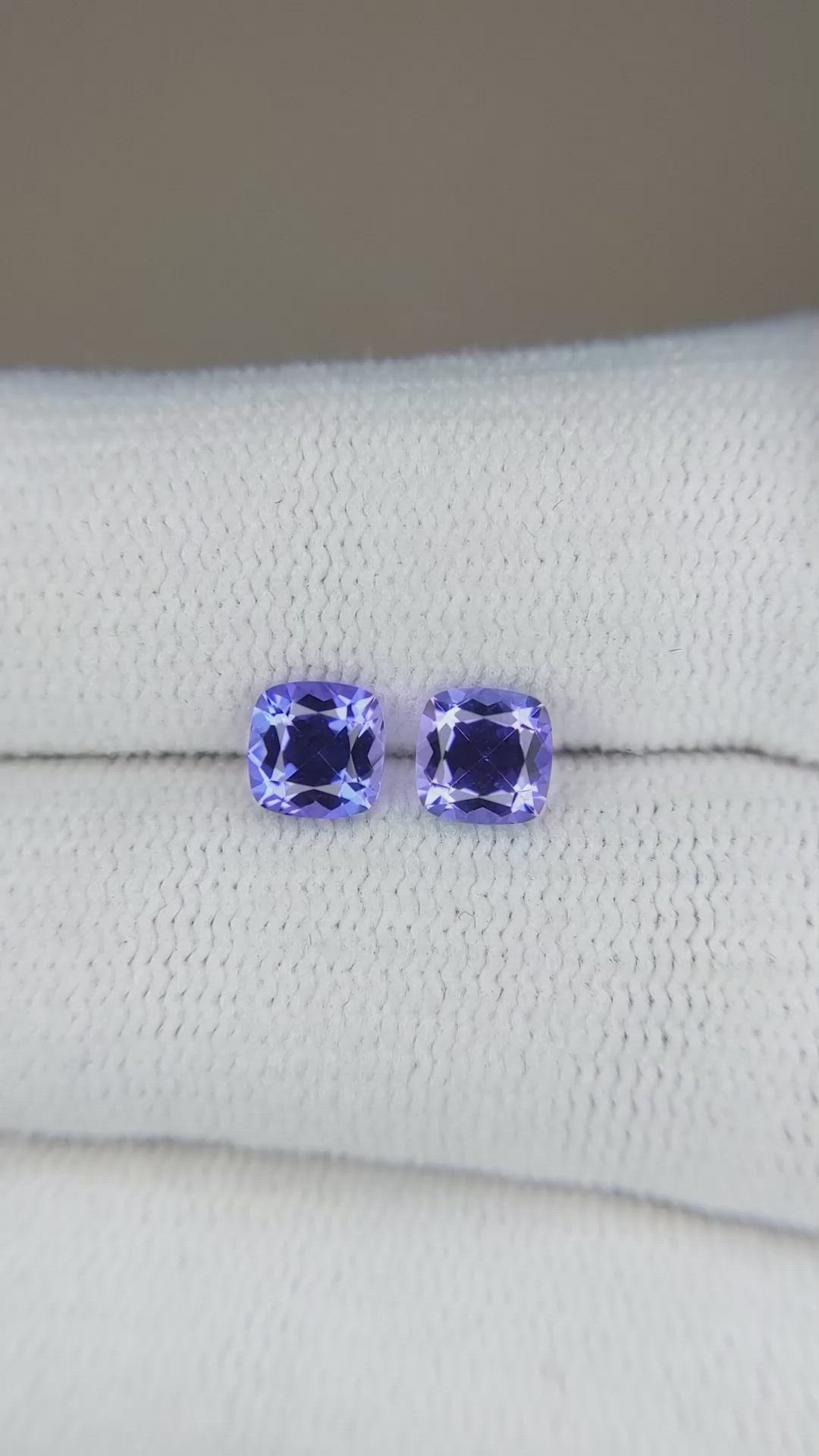 1.24 Ct.Tw.Total Carat Weight Tanzanite Pair from Tanzania Size Video