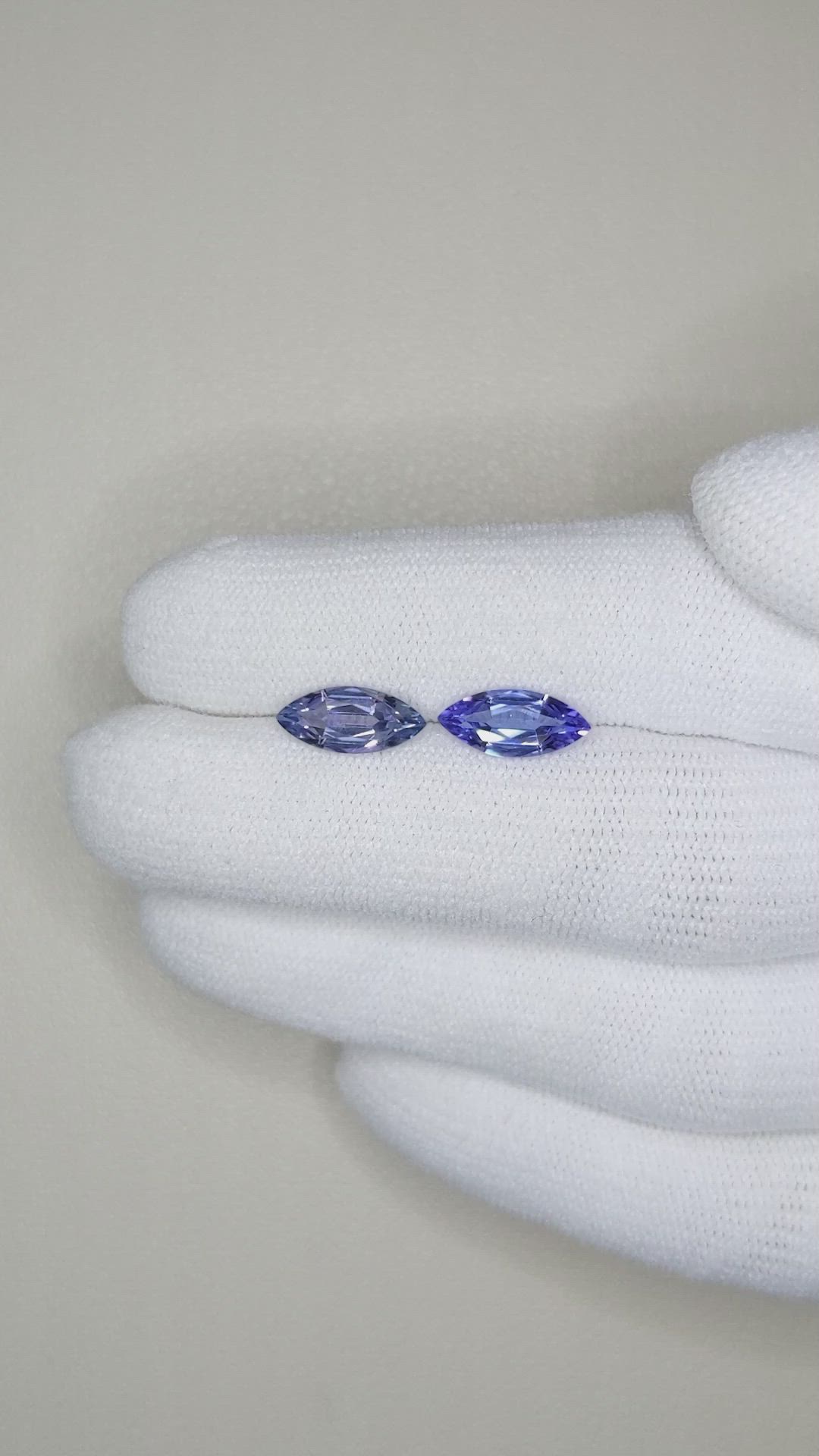 2.28 Ct.Tw.Total Carat Weight Tanzanite Pair from Tanzania Size Video