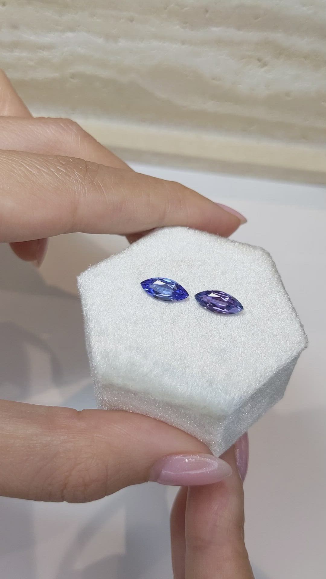 2.28 Ct.Tw.Total Carat Weight Tanzanite Pair from Tanzania Size Video