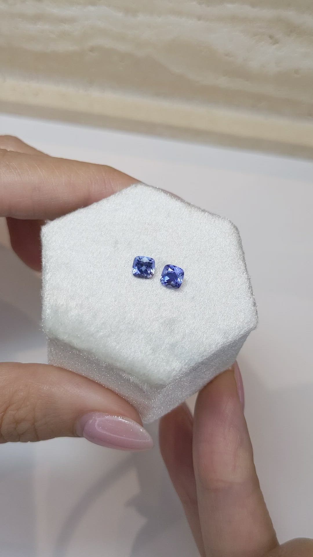 1.26 Ct.Tw.Total Carat Weight Tanzanite Pair from Tanzania Size Video