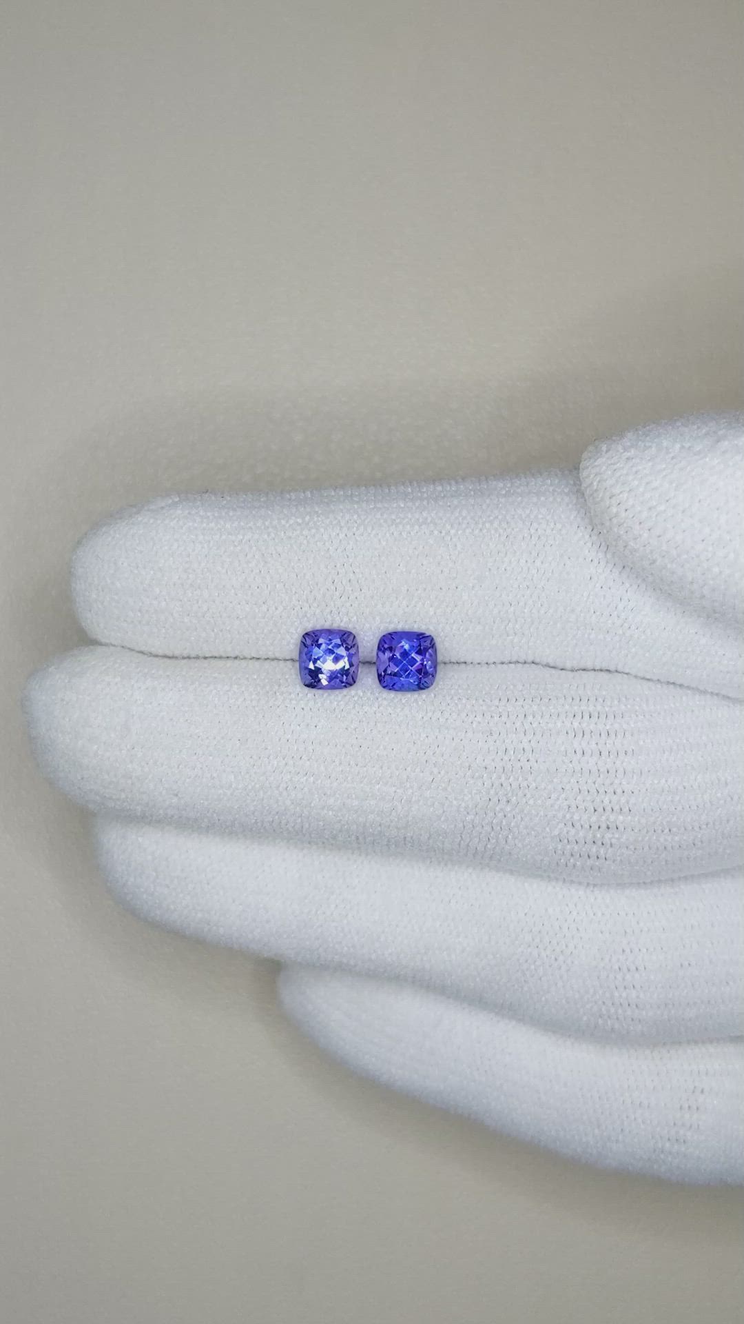 1.26 Ct.Tw.Total Carat Weight Tanzanite Pair from Tanzania Size Video