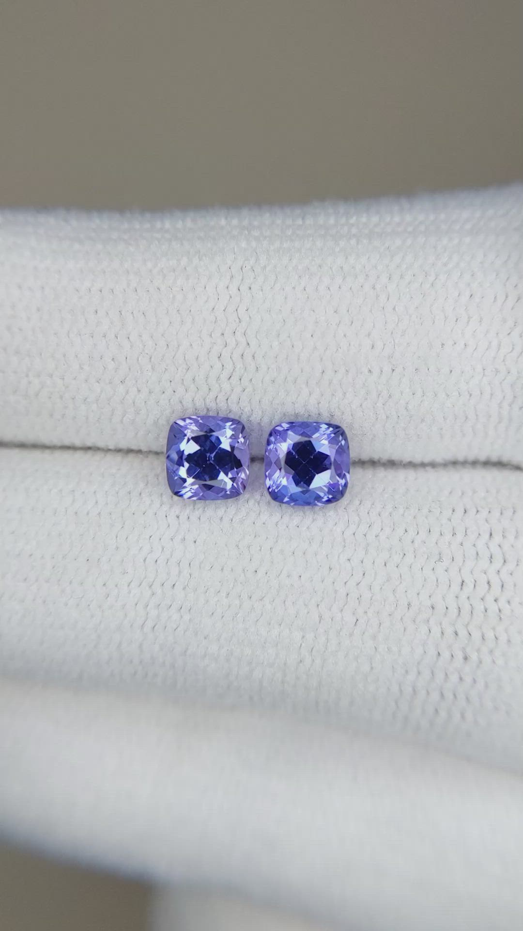 1.26 Ct.Tw.Total Carat Weight Tanzanite Pair from Tanzania Size Video
