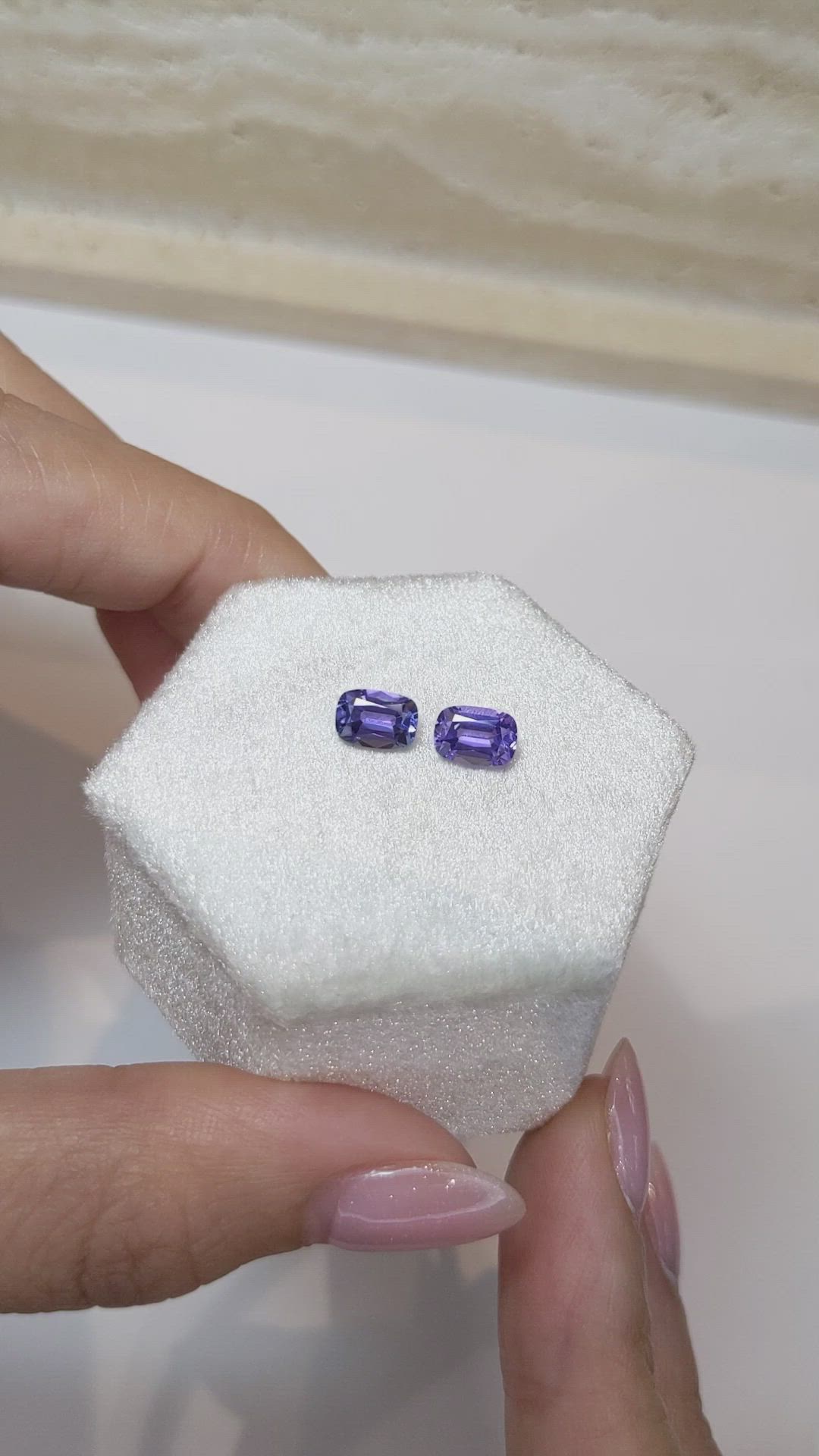 1.78 Ct.Tw.Total Carat Weight Tanzanite Pair from Tanzania Size Video