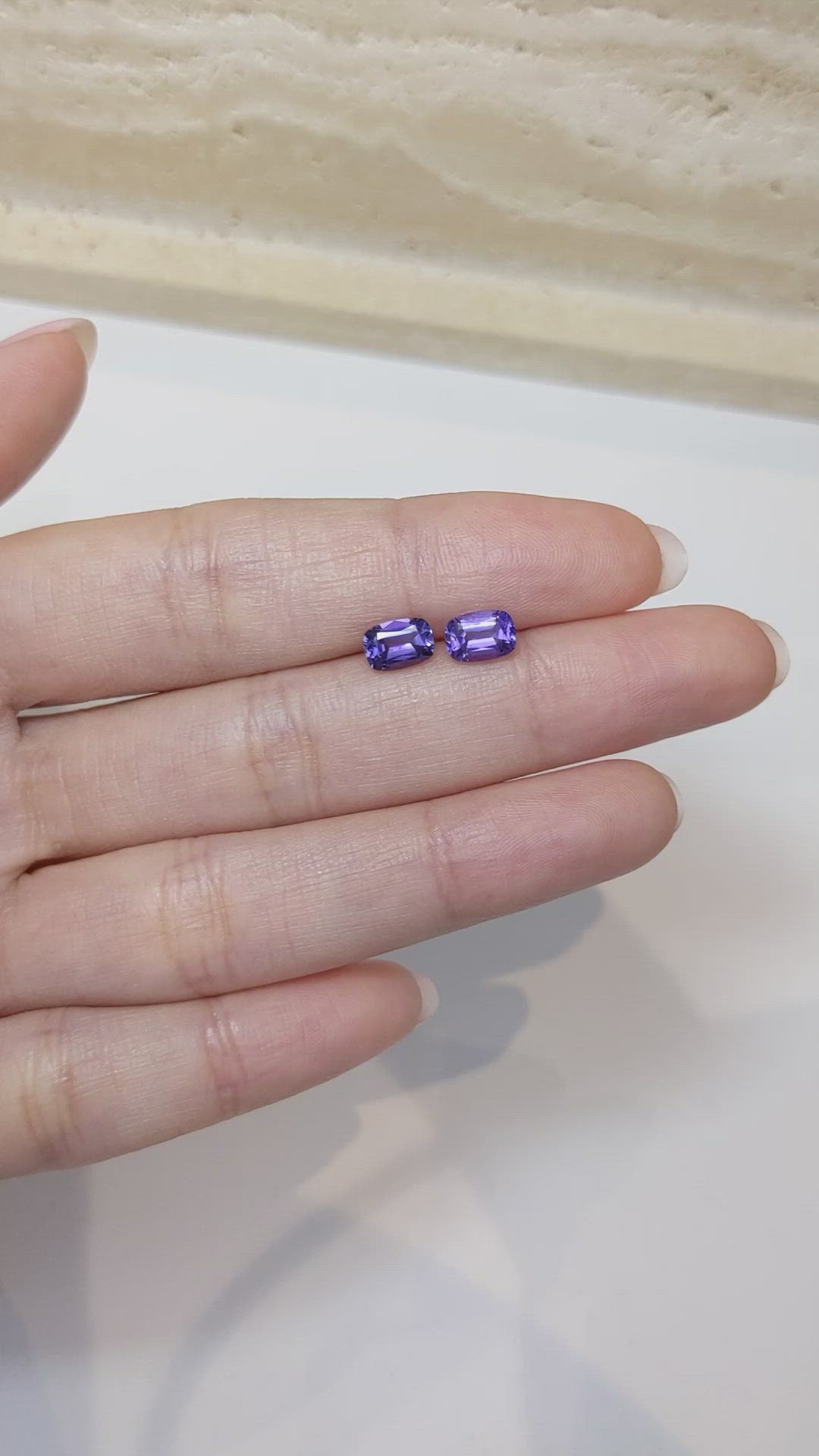 1.78 Ct.Tw.Total Carat Weight Tanzanite Pair from Tanzania Size Video