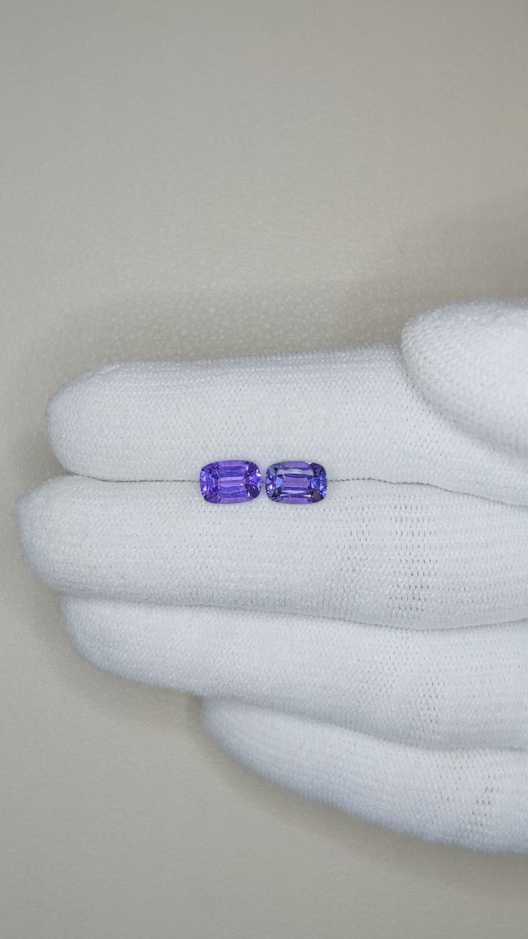 1.78 Ct.Tw.Total Carat Weight Tanzanite Pair from Tanzania Size Video
