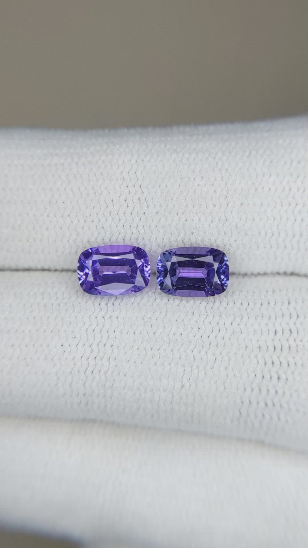 1.78 Ct.Tw.Total Carat Weight Tanzanite Pair from Tanzania Size Video