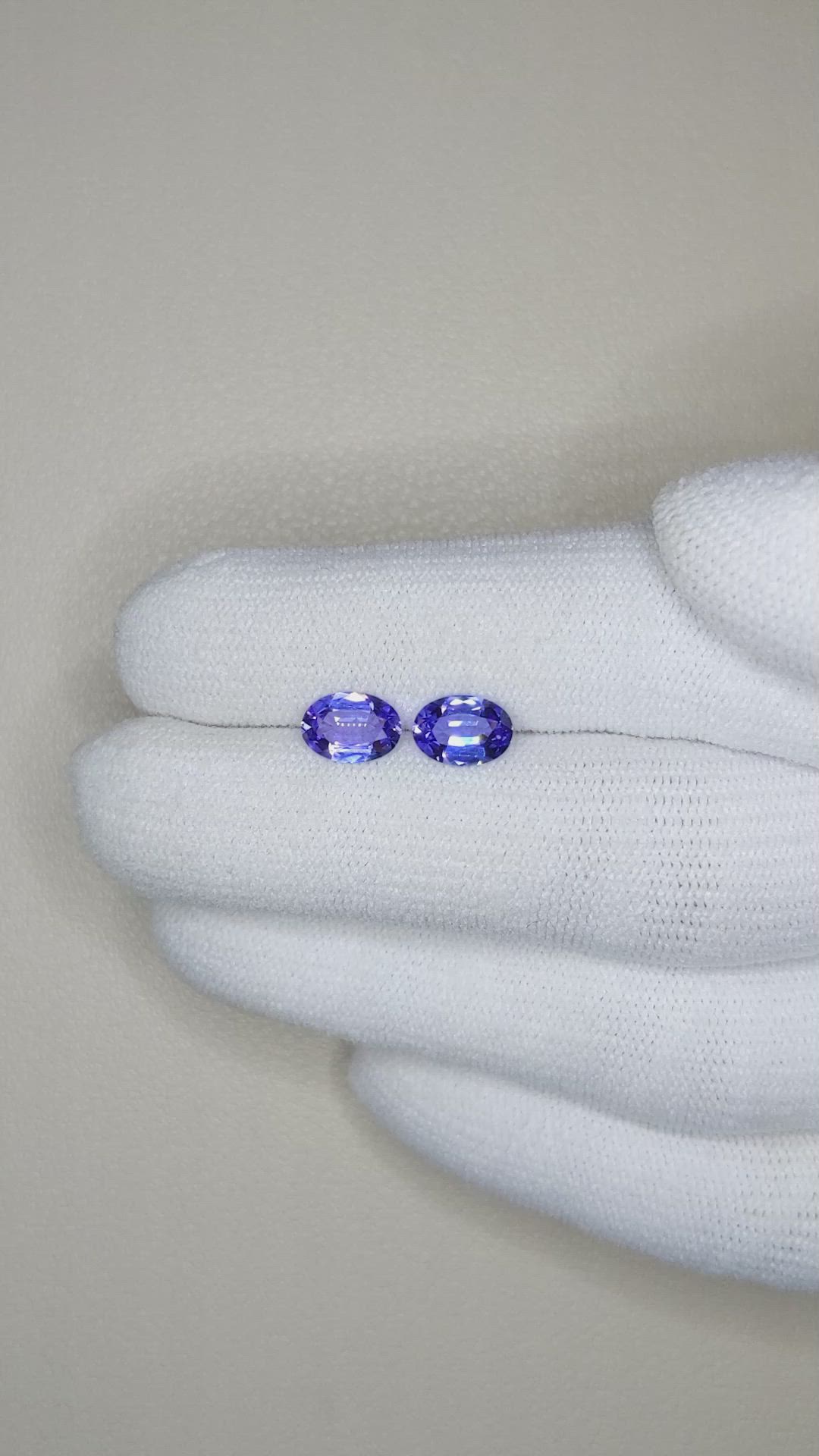1.57 Ct.Tw.Total Carat Weight Tanzanite Pair from Tanzania Size Video