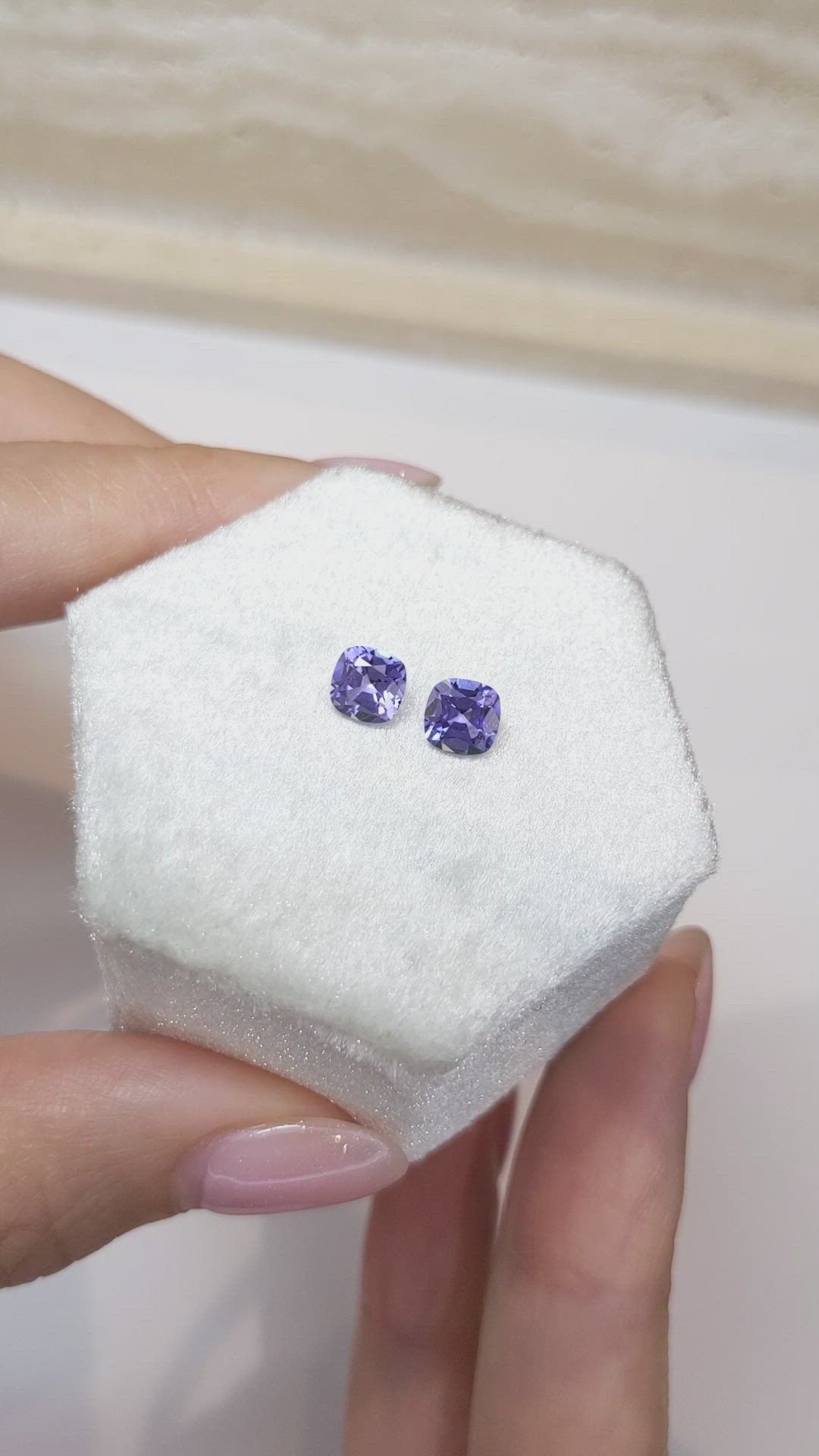 1.42 Ct.Tw.Total Carat Weight Tanzanite Pair from Tanzania Size Video