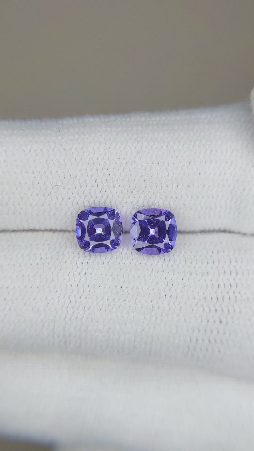 1.42 Ct.Tw.Total Carat Weight Tanzanite Pair from Tanzania Size Video