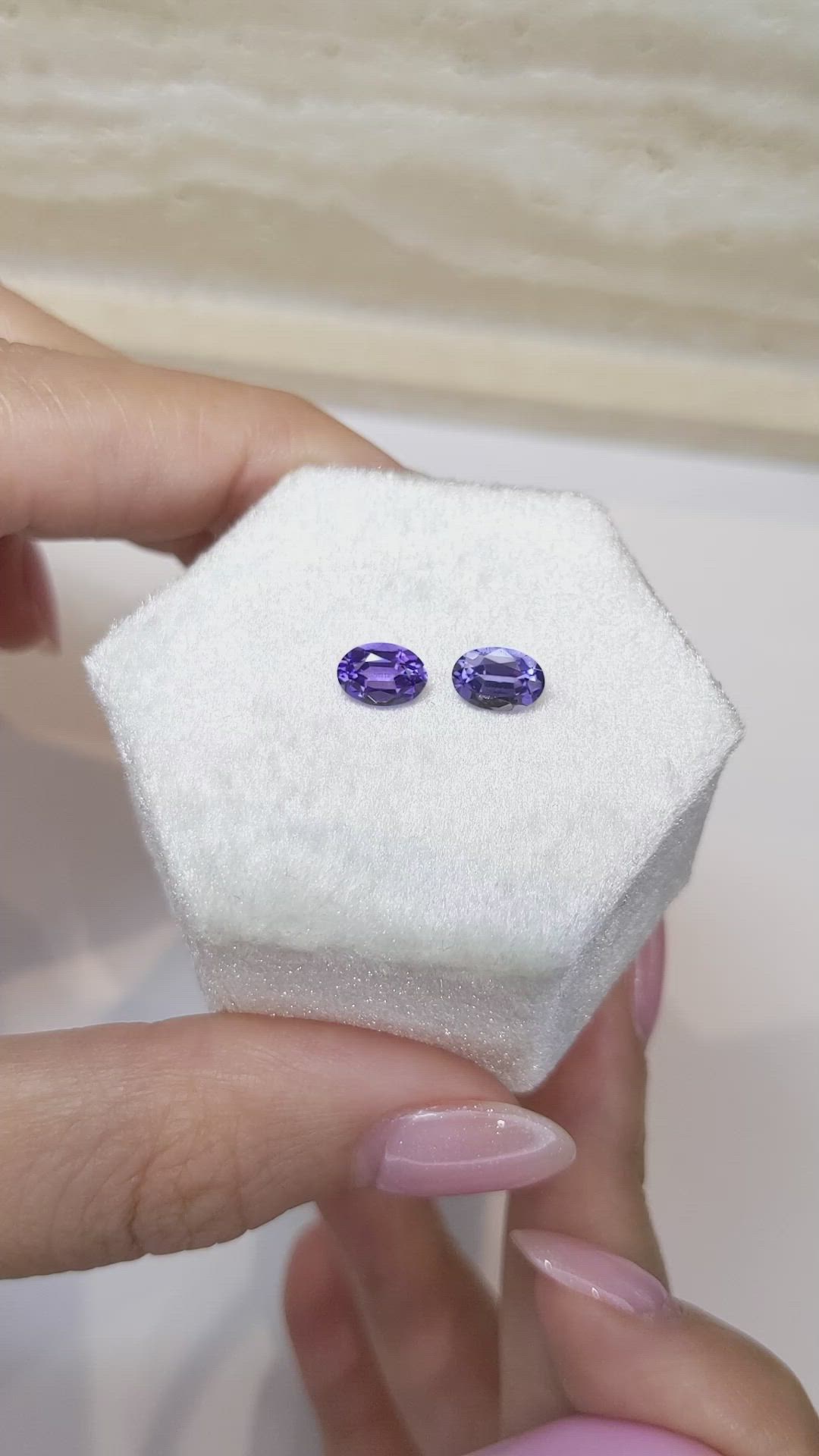 1.60 Ct.Tw.Total Carat Weight Tanzanite Pair from Tanzania Size Video