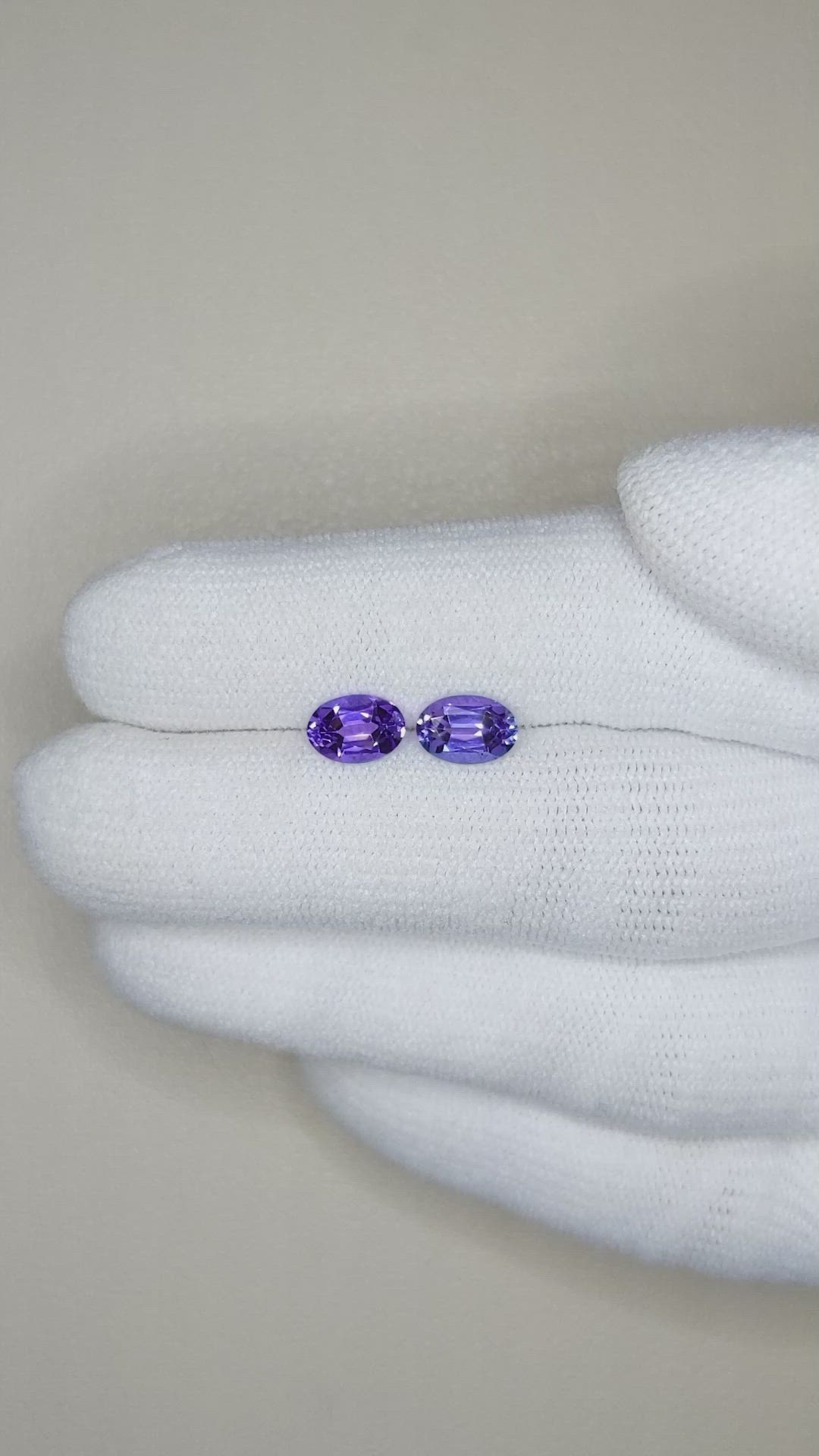 1.60 Ct.Tw.Total Carat Weight Tanzanite Pair from Tanzania Size Video