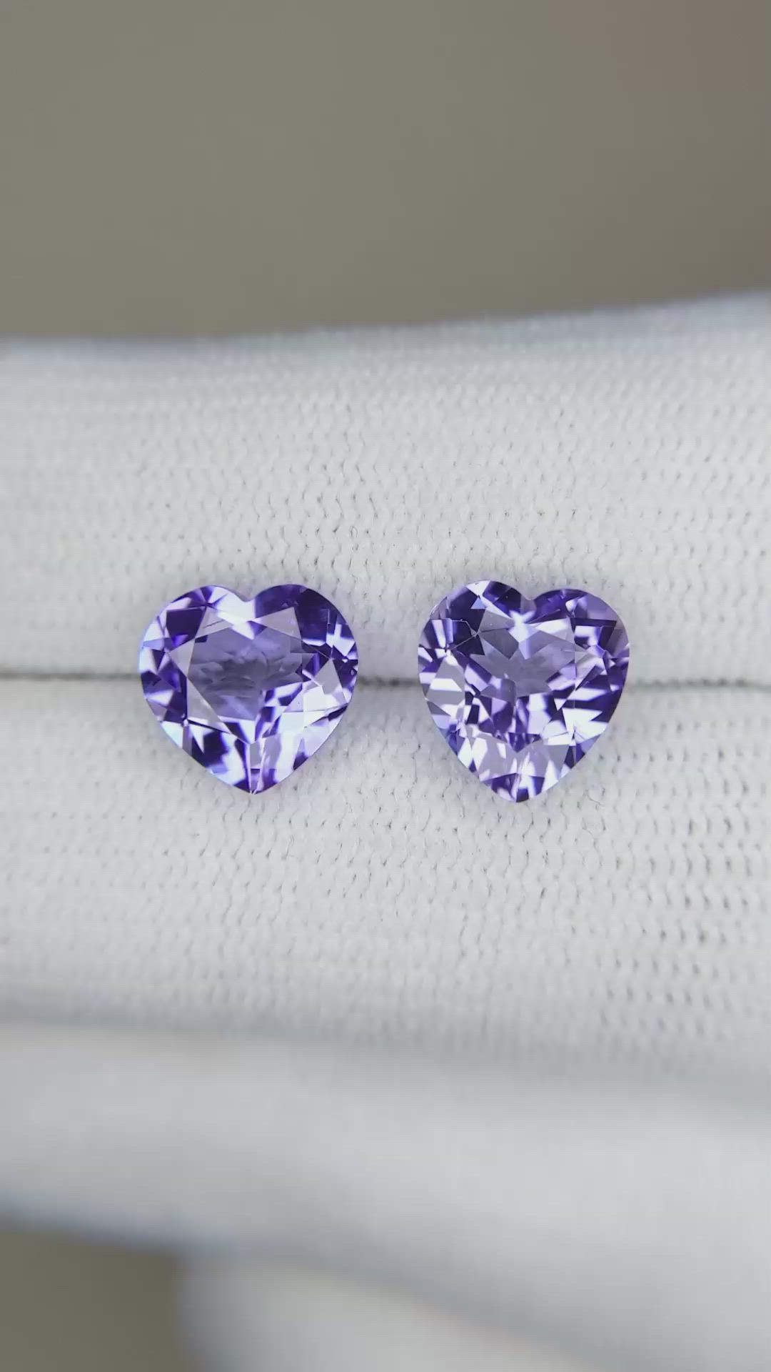 3.82 Ct.Tw.Total Carat Weight Tanzanite Pair from Tanzania Size Video