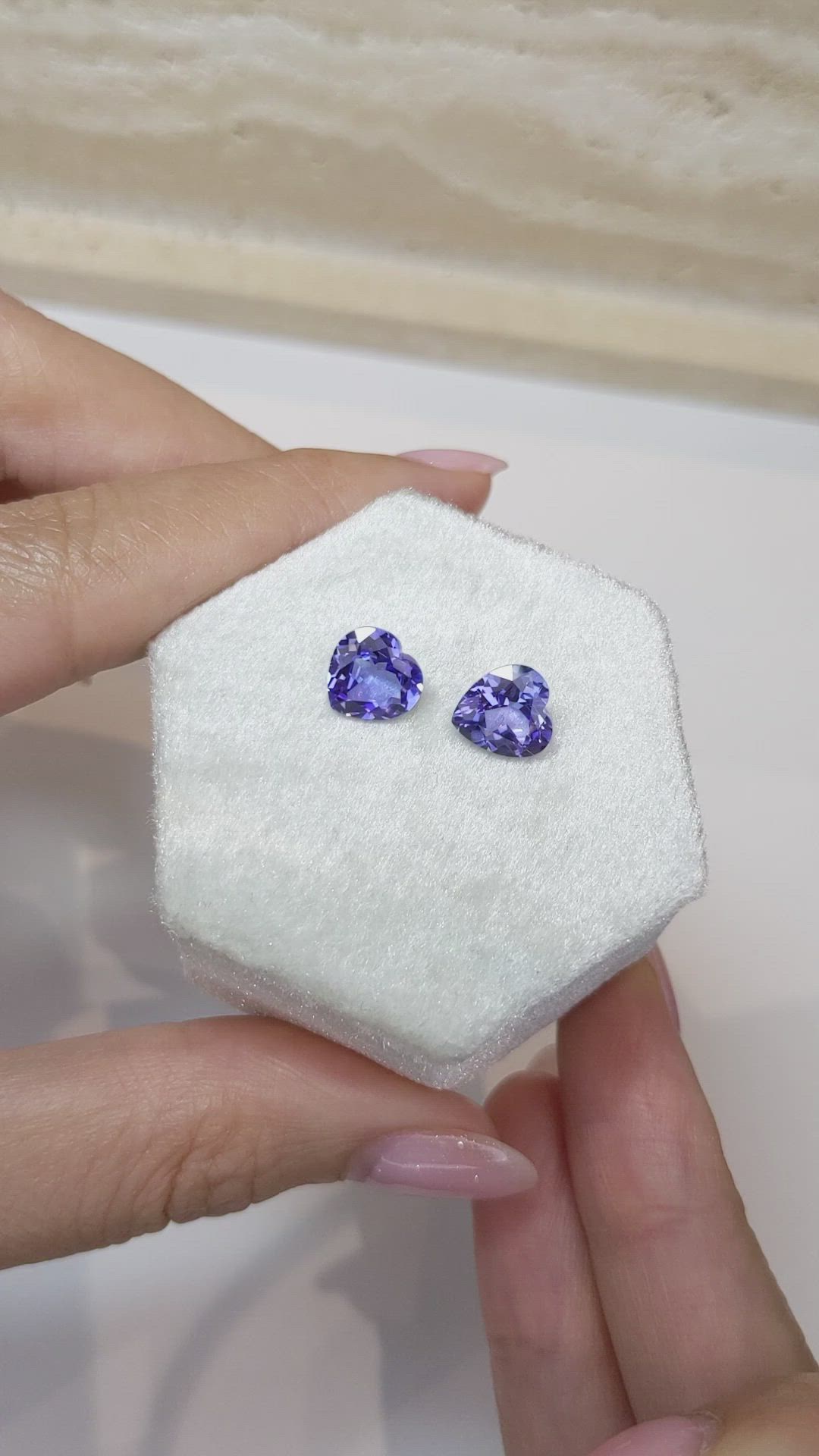 3.82 Ct.Tw.Total Carat Weight Tanzanite Pair from Tanzania Size Video