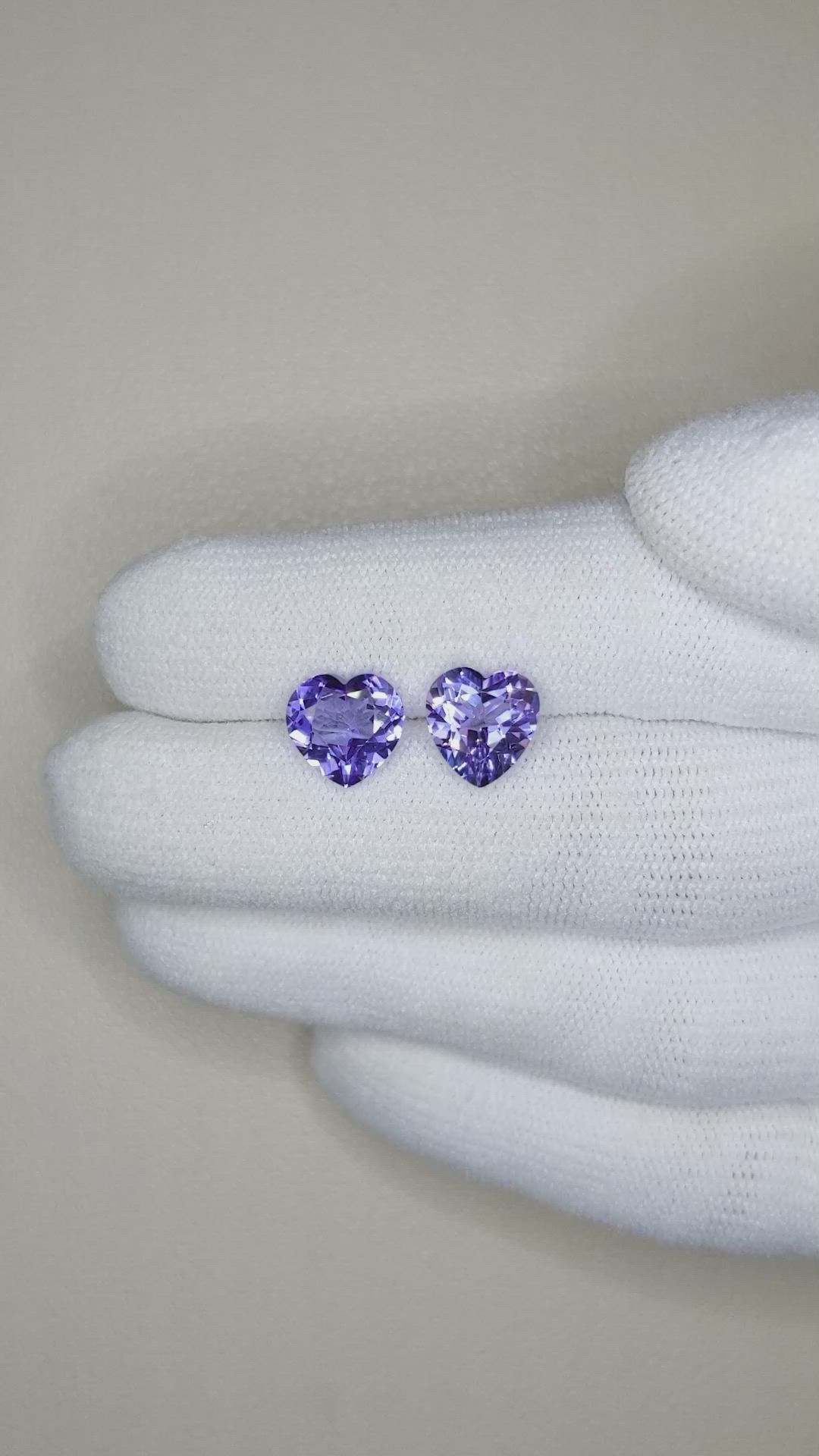 3.82 Ct.Tw.Total Carat Weight Tanzanite Pair from Tanzania Size Video