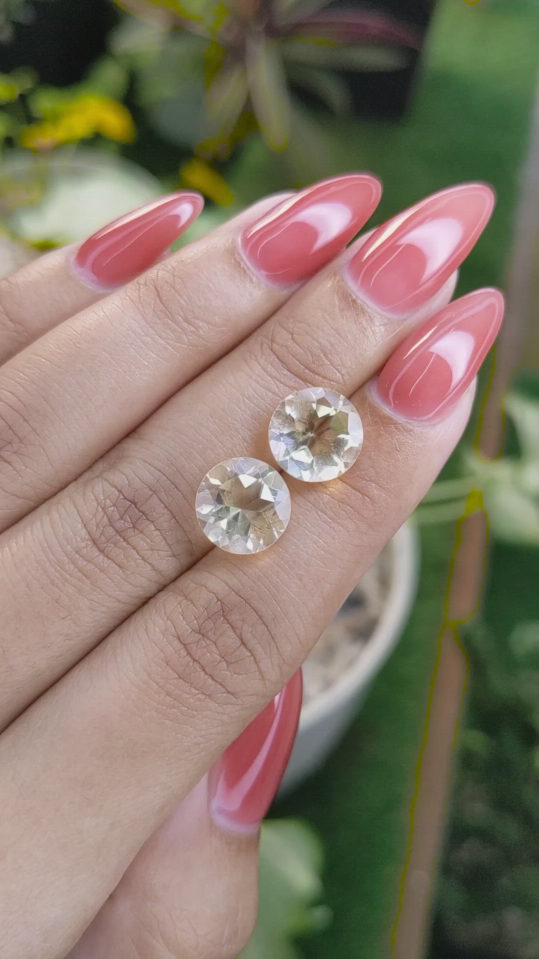6.37 Ct.Tw.Total Carat Weight Citrine Pair from Brazil Size Video