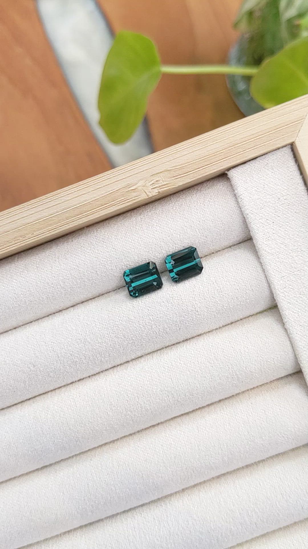 4.00 Ct.Tw.Total Carat Weight Tourmaline Pair from Mozambique Size Video