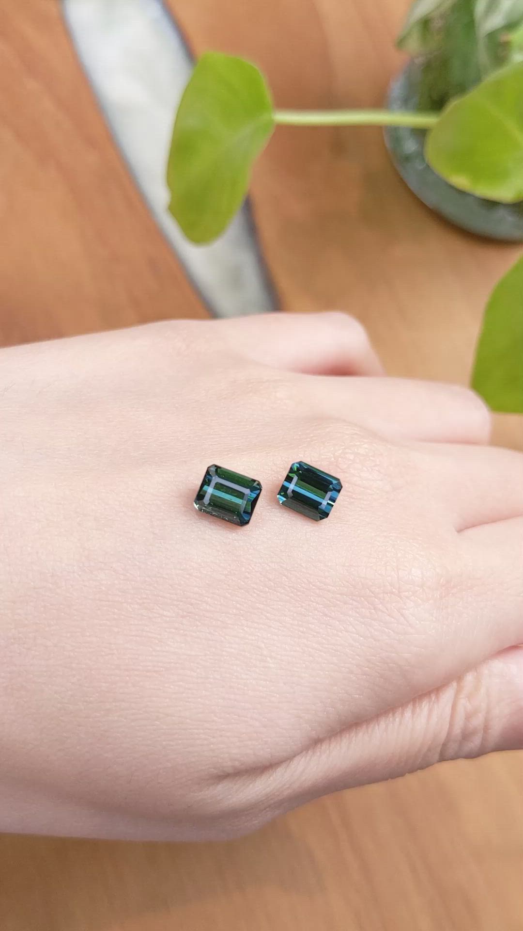 4.00 Ct.Tw.Total Carat Weight Tourmaline Pair from Mozambique Size Video
