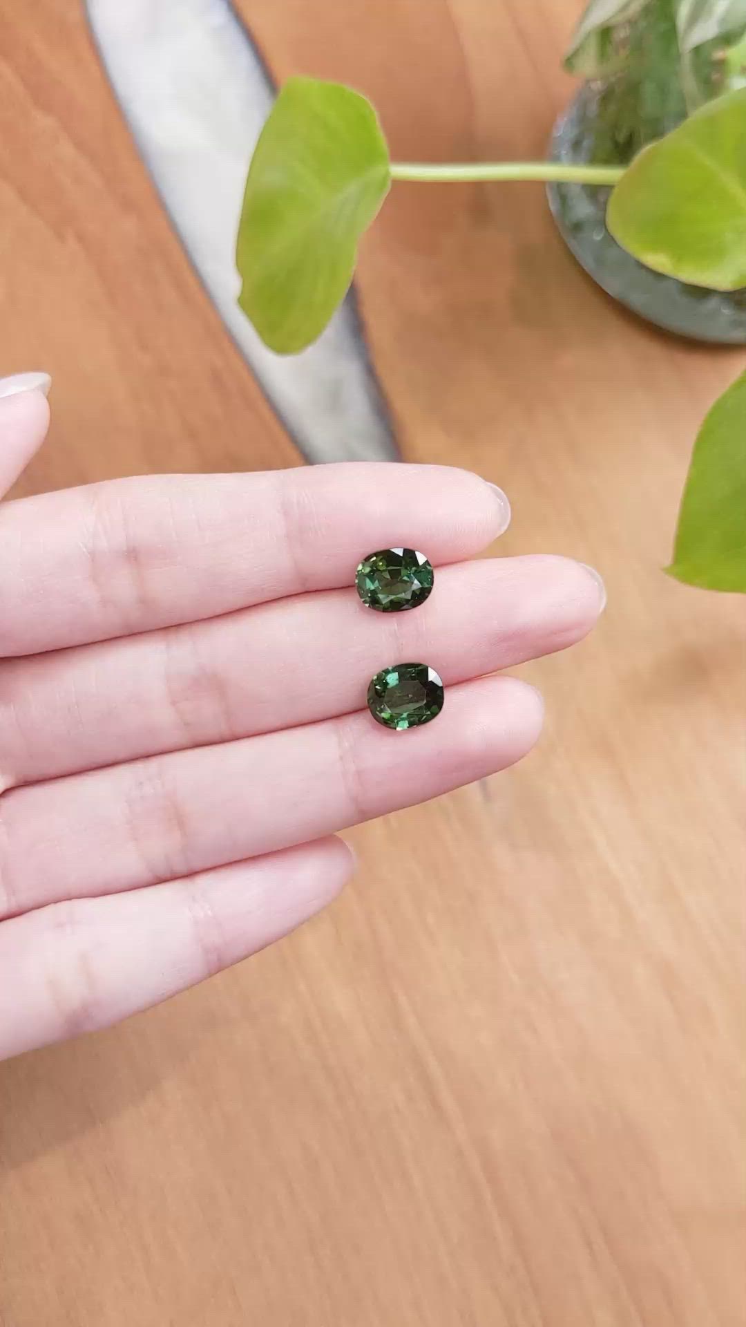 4.31 Ct.Tw.Total Carat Weight Tourmaline Pair from Mozambique Size Video