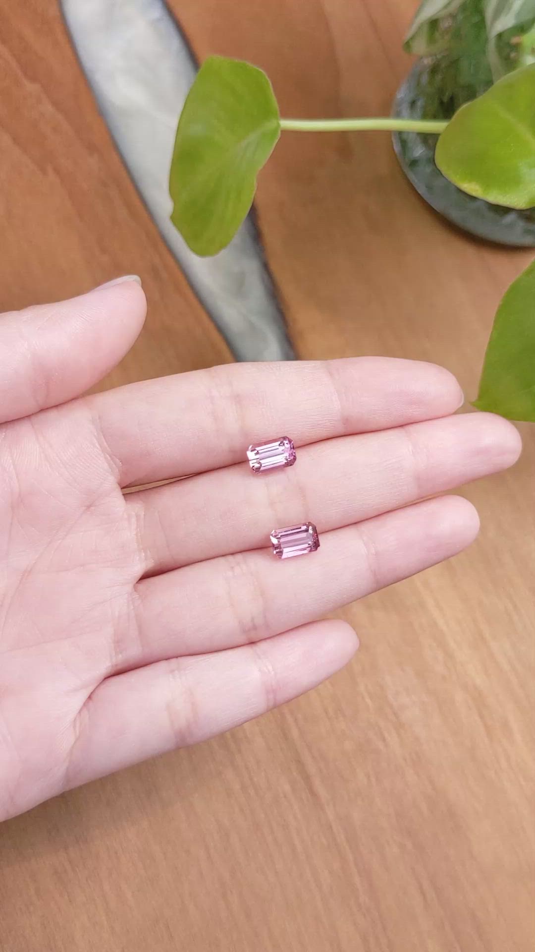 3.68 Ct.Tw.Total Carat Weight Tourmaline Pair from Mozambique Size Video