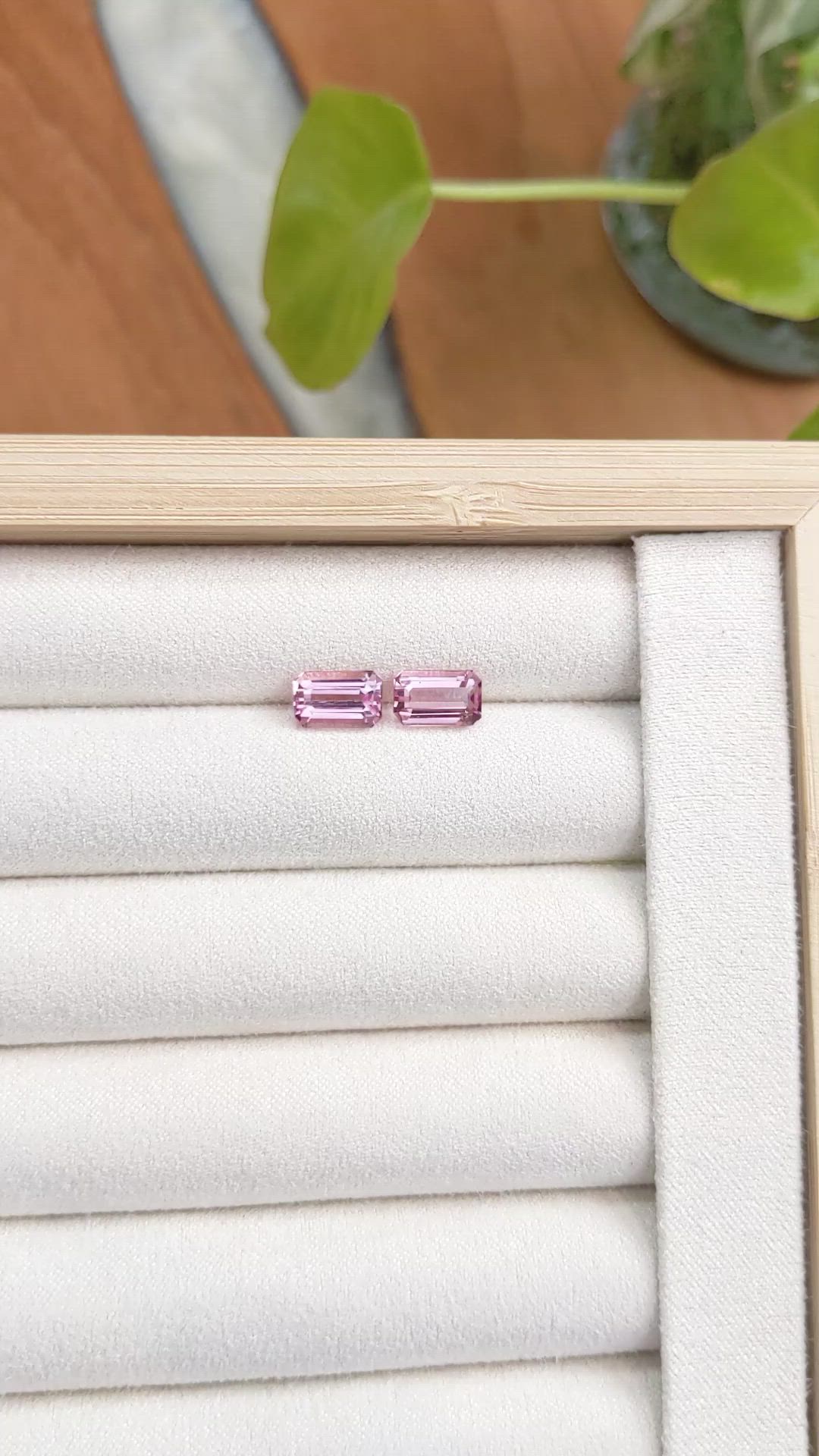 3.68 Ct.Tw.Total Carat Weight Tourmaline Pair from Mozambique Size Video