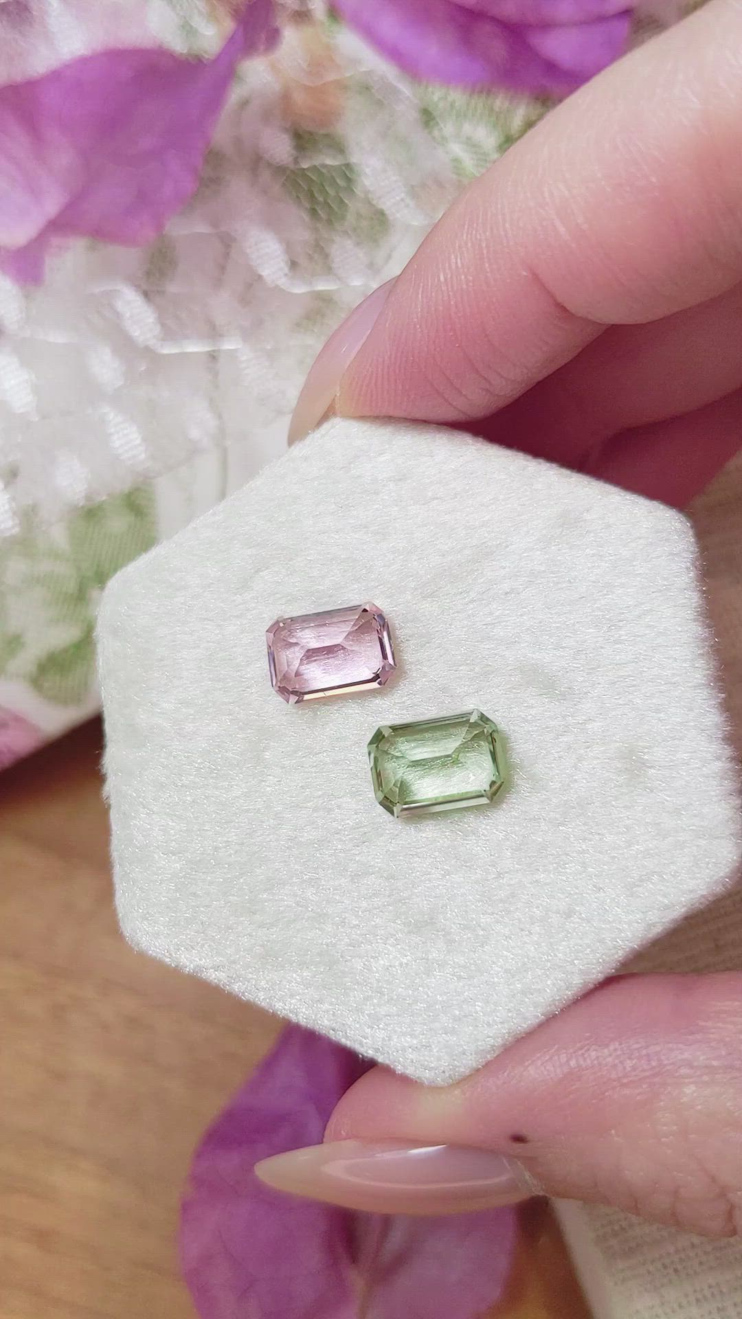 3.84 Ct.Tw.Total Carat Weight Tourmaline Pair from Mozambique Size Video