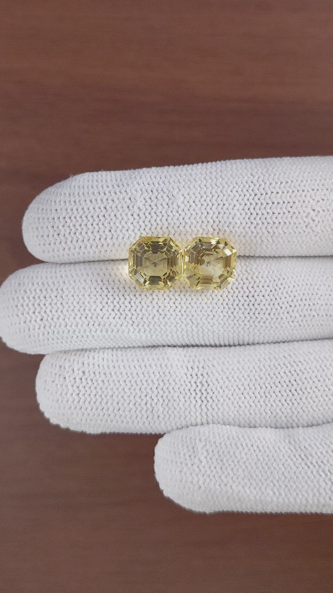 9.47 Ct.Tw.Total Carat Weight Citrine Pair from Ceylon (Sri Lanka) Size Video