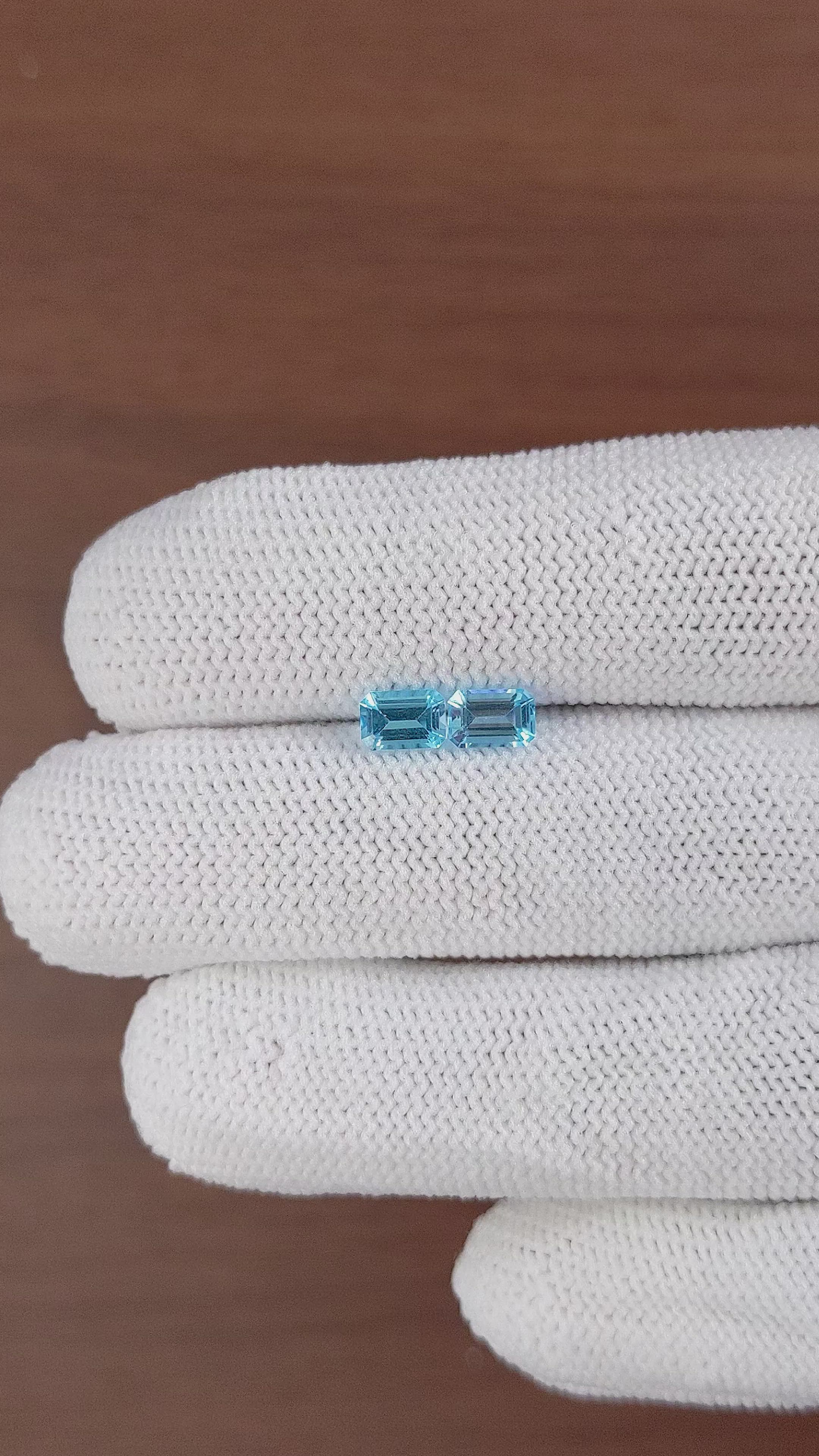 1.21 Ct.Tw.Total Carat Weight Topaz Pair from Madagascar Size Video