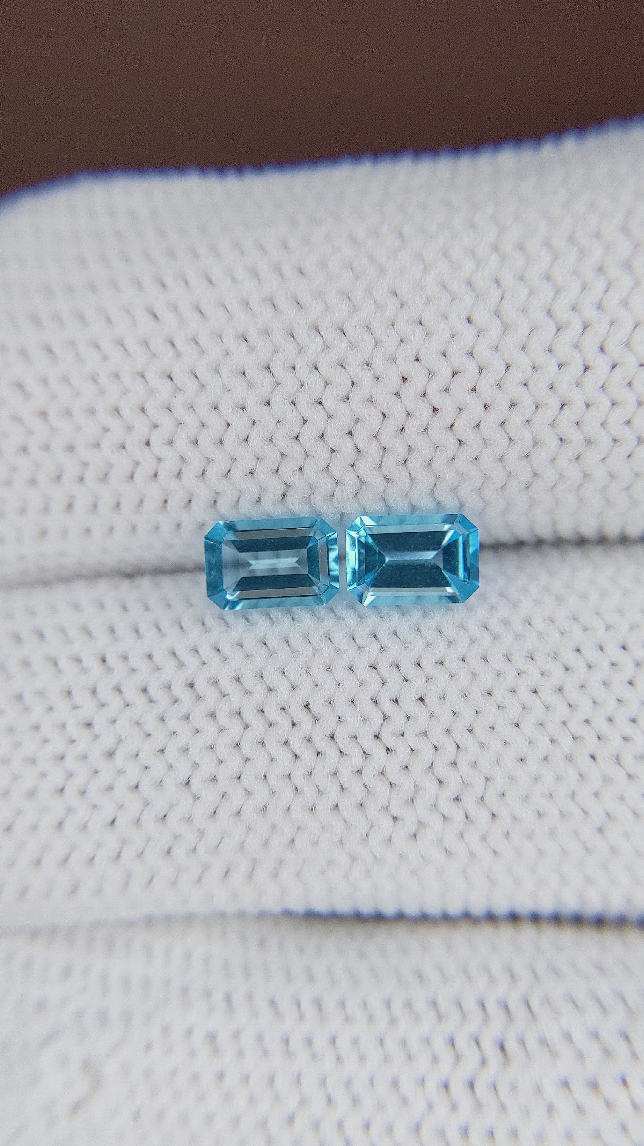 1.21 Ct.Tw.Total Carat Weight Topaz Pair from Madagascar Size Video