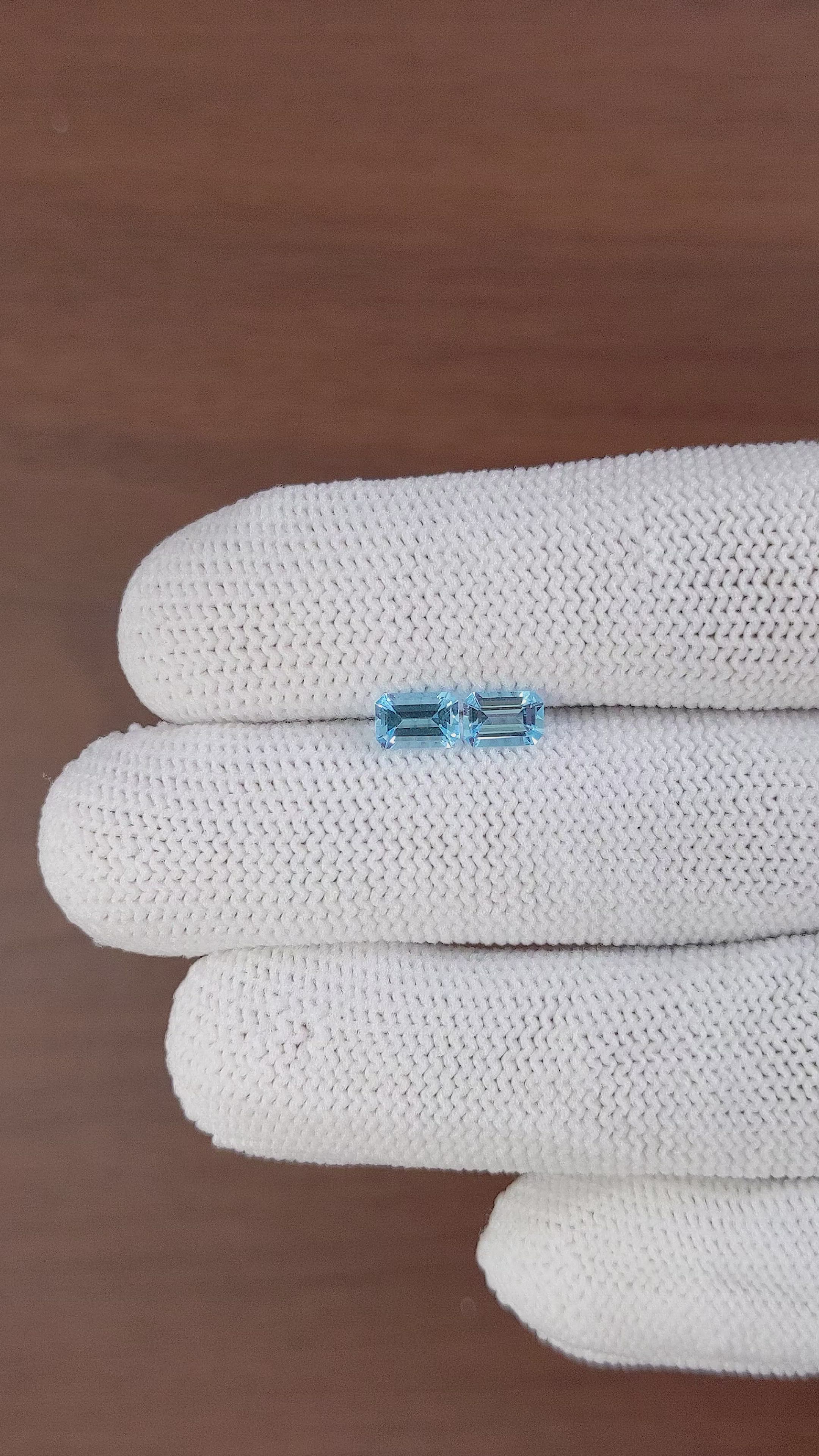 1.16 Ct.Tw.Total Carat Weight Topaz Pair from Madagascar Size Video