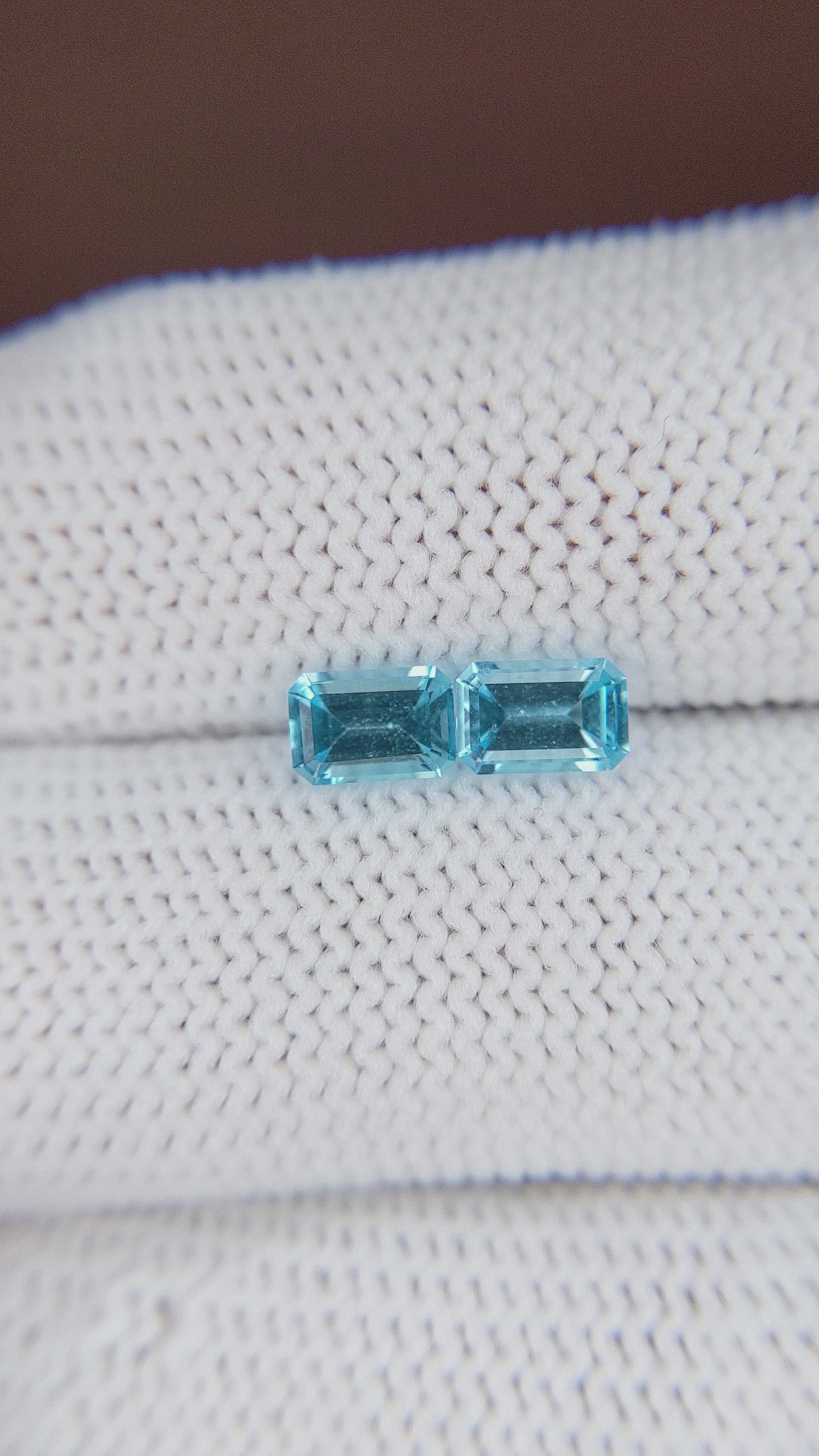 1.38 Ct.Tw.Total Carat Weight Topaz Pair from Madagascar Size Video