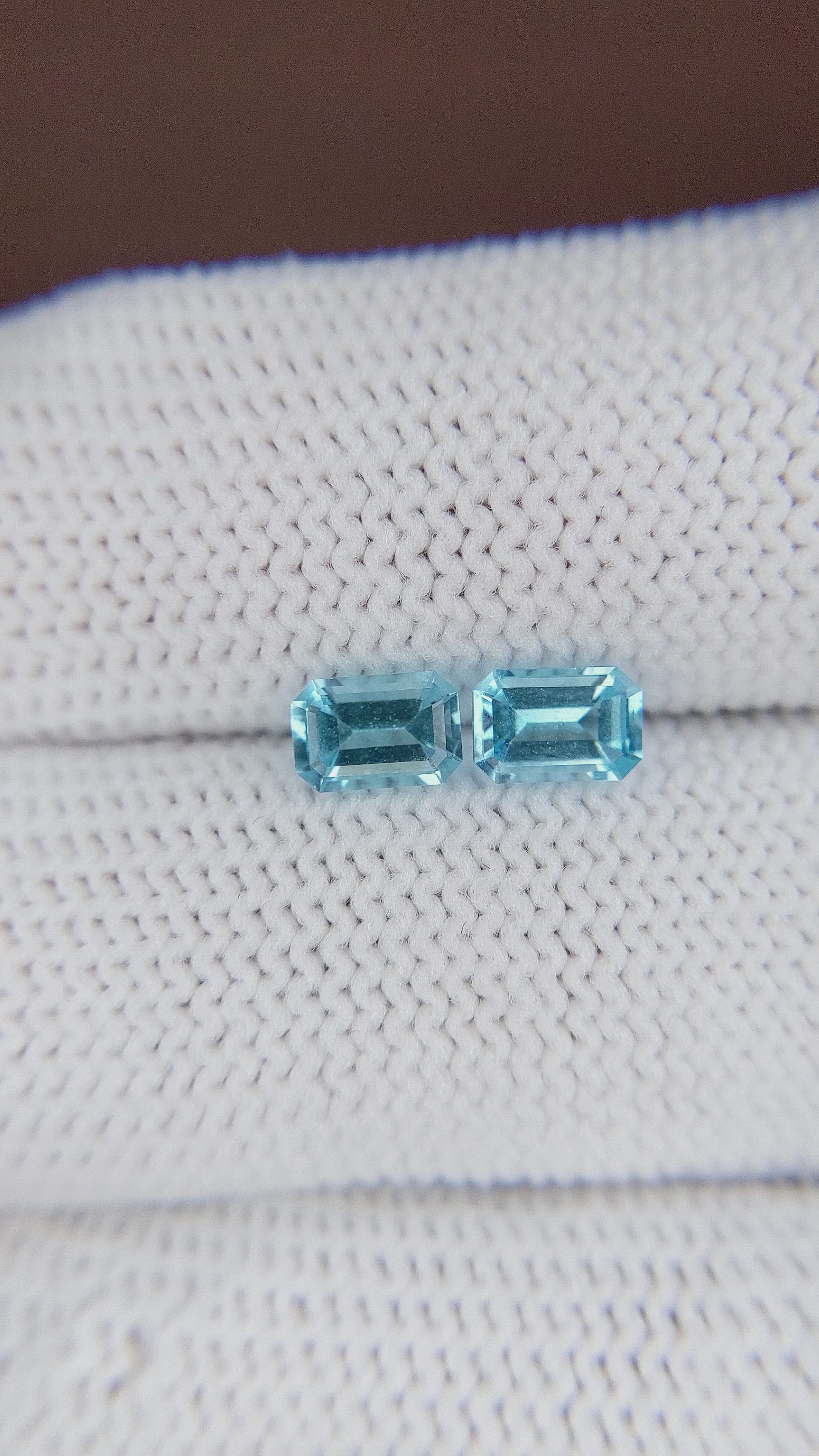 1.25 Ct.Tw.Total Carat Weight Topaz Pair from Madagascar Size Video