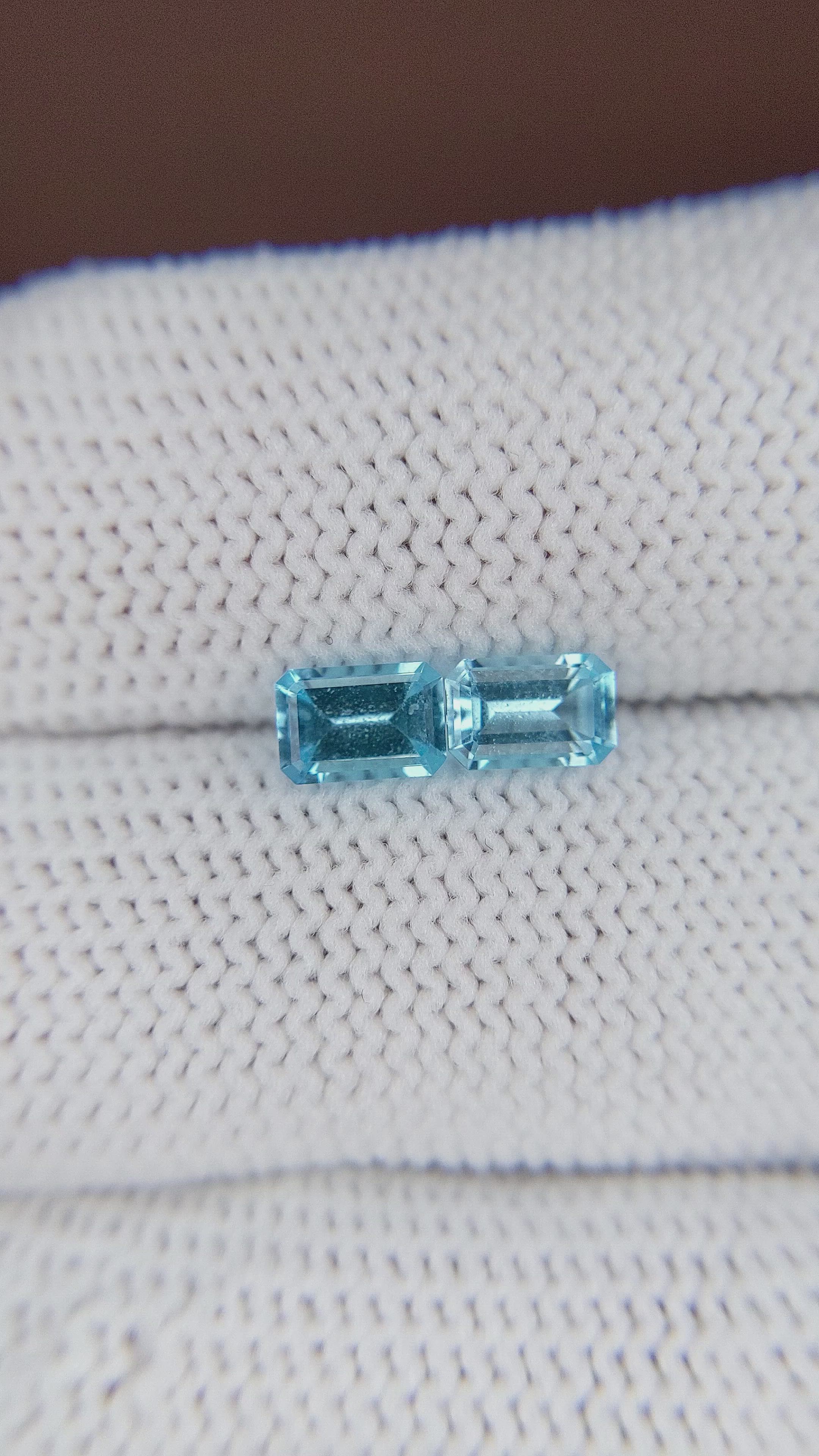 1.25 Ct.Tw.Total Carat Weight Topaz Pair from Madagascar Size Video