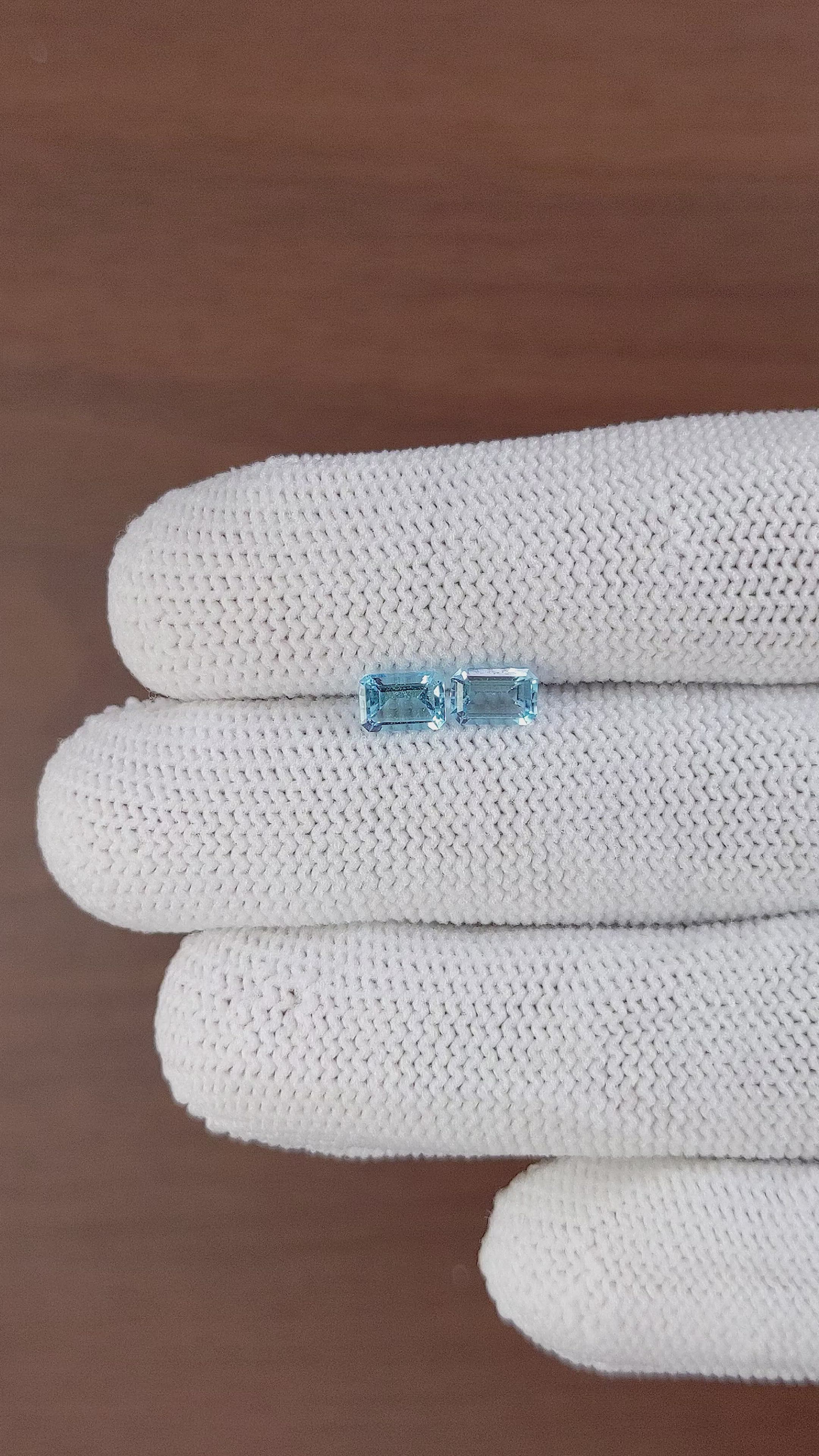 1.25 Ct.Tw.Total Carat Weight Topaz Pair from Madagascar Size Video