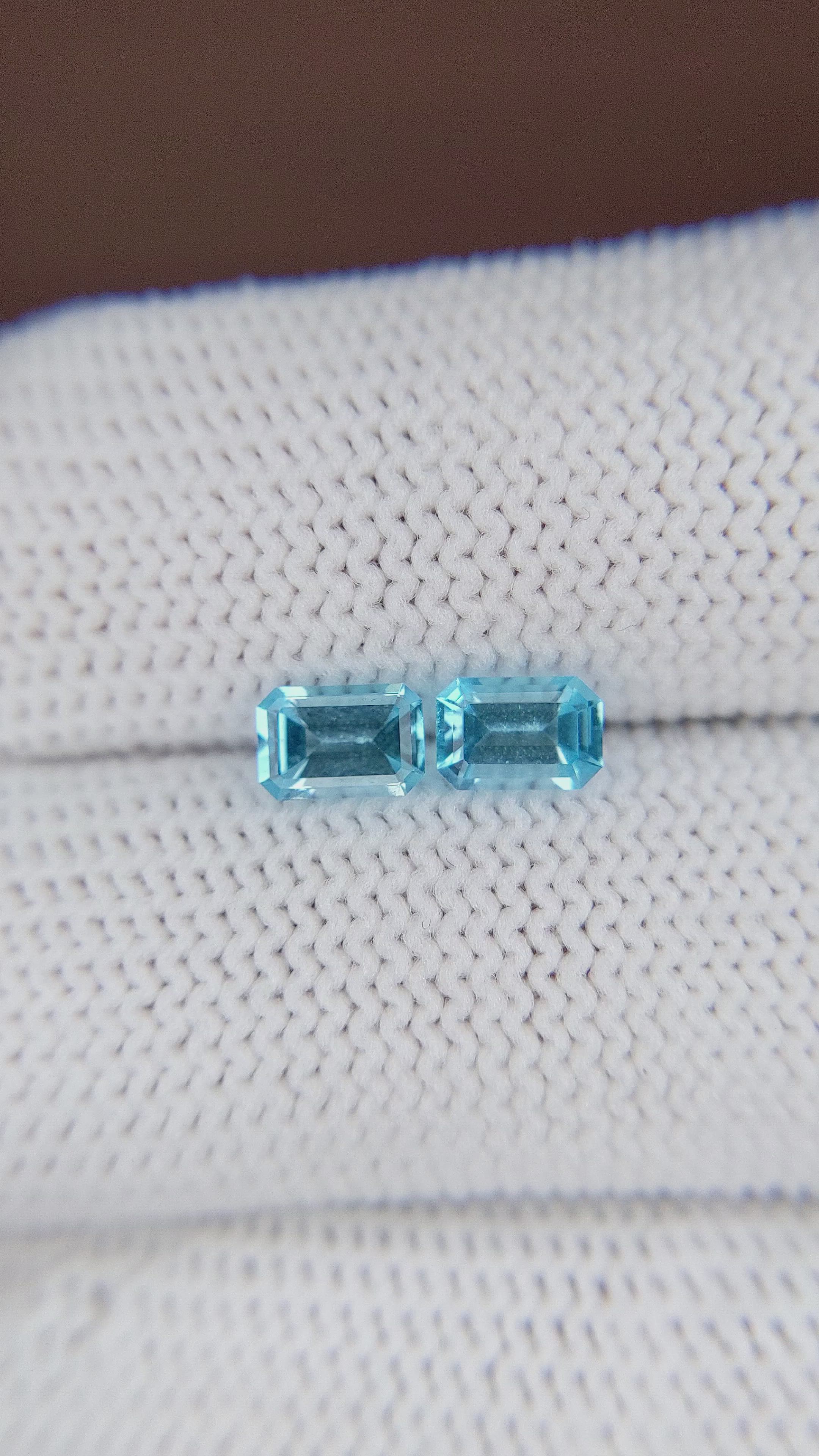 1.30 Ct.Tw.Total Carat Weight Topaz Pair from Madagascar Size Video