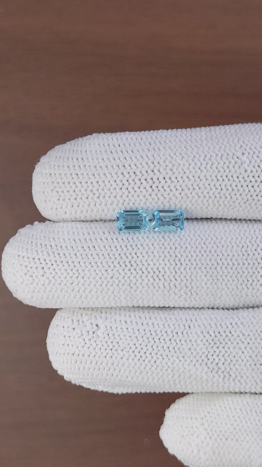 1.48 Ct.Tw.Total Carat Weight Topaz Pair from Madagascar Size Video