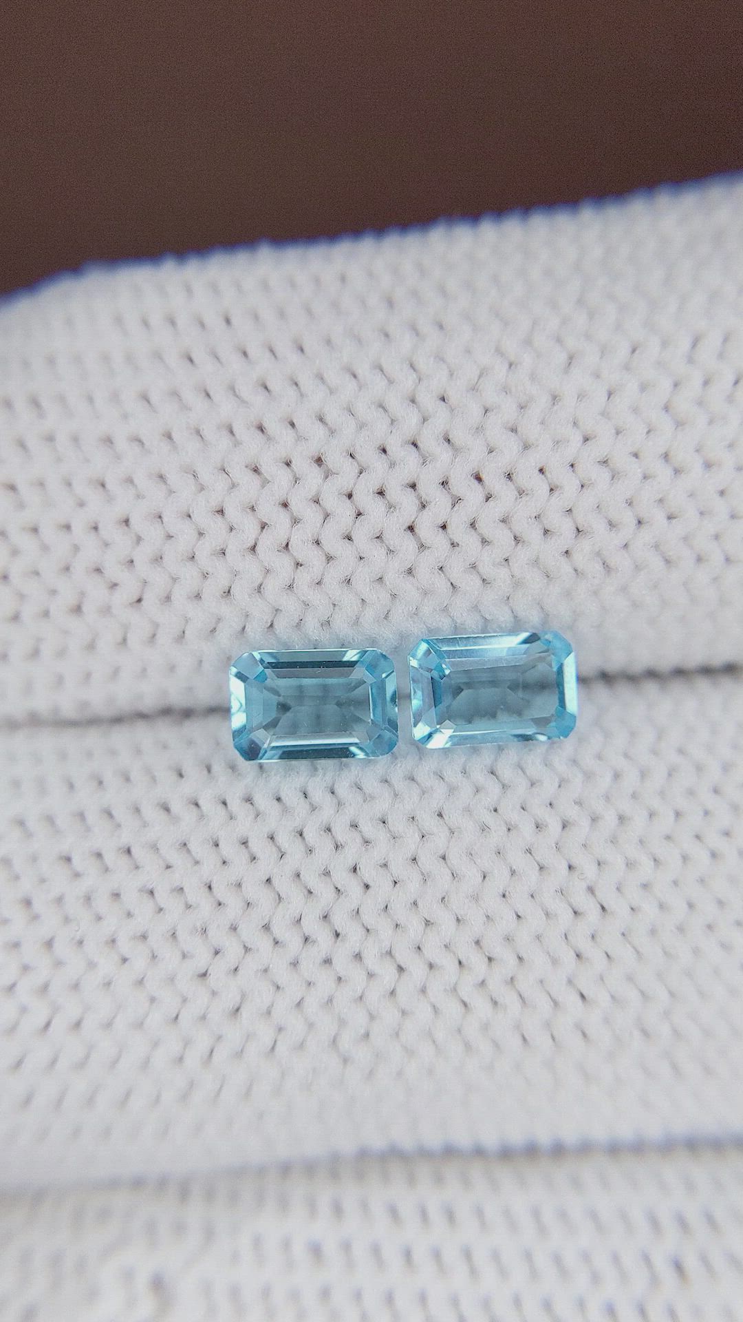 1.48 Ct.Tw.Total Carat Weight Topaz Pair from Madagascar Size Video