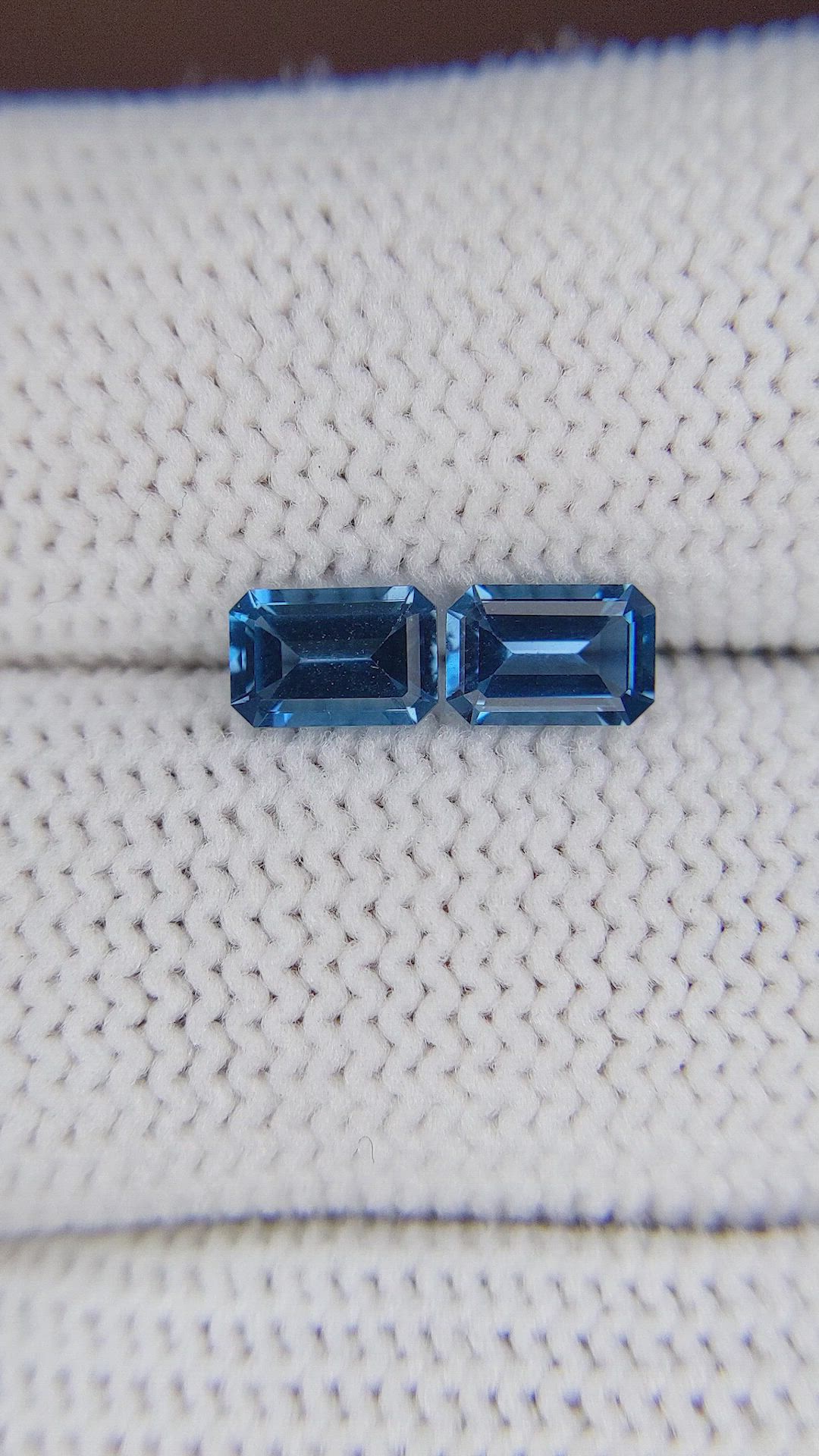 1.22 Ct.Tw.Total Carat Weight Topaz Pair from Madagascar Size Video